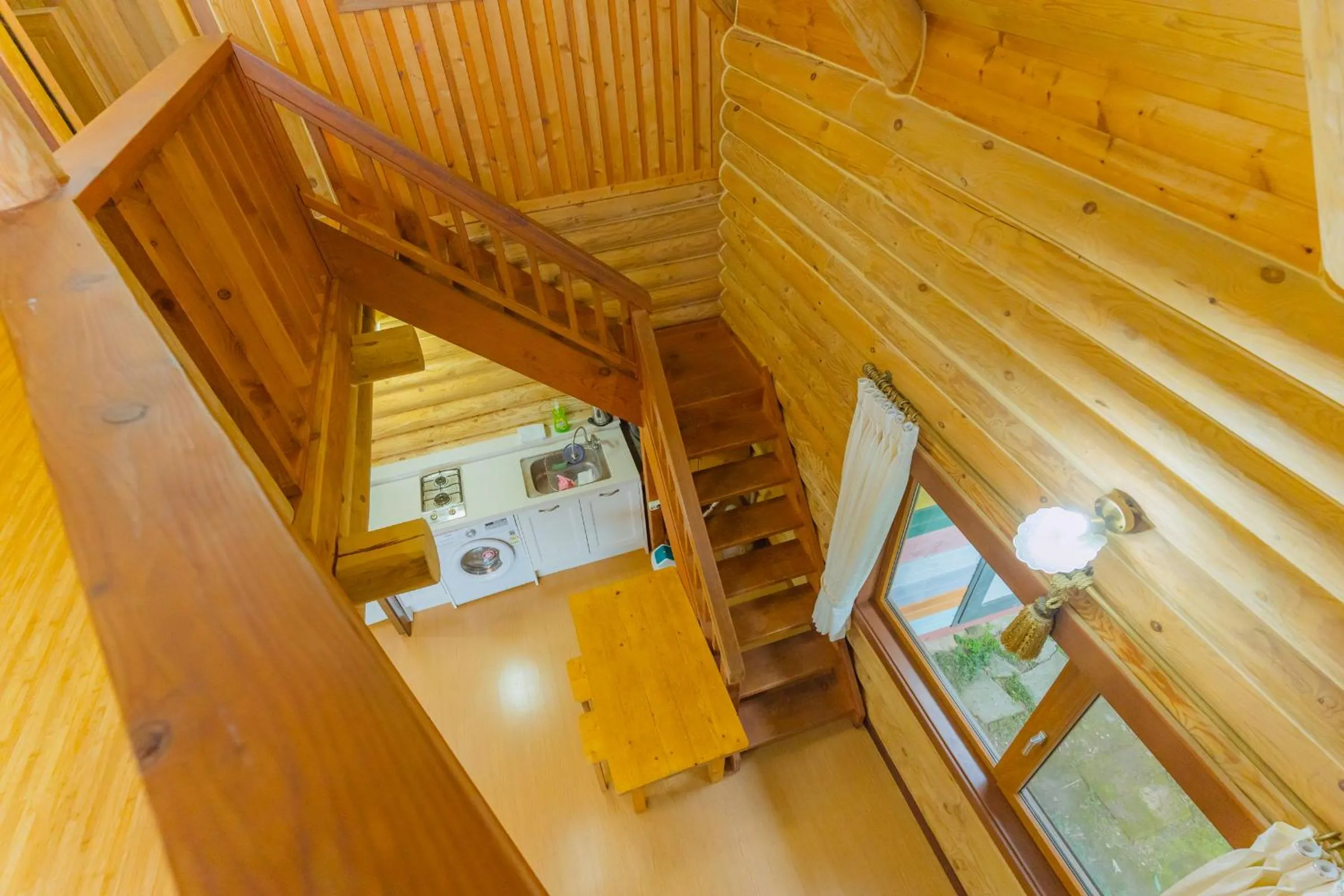 Kitchen or kitchenette in Jungmun Log Pension & Resort