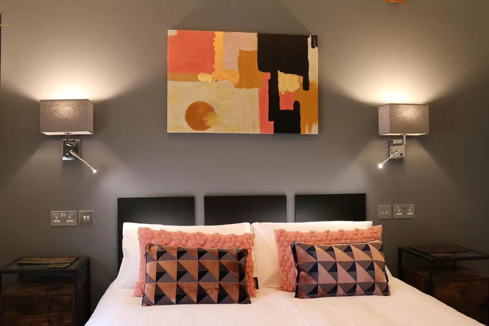 Bed in The Cherry Tree Hotel