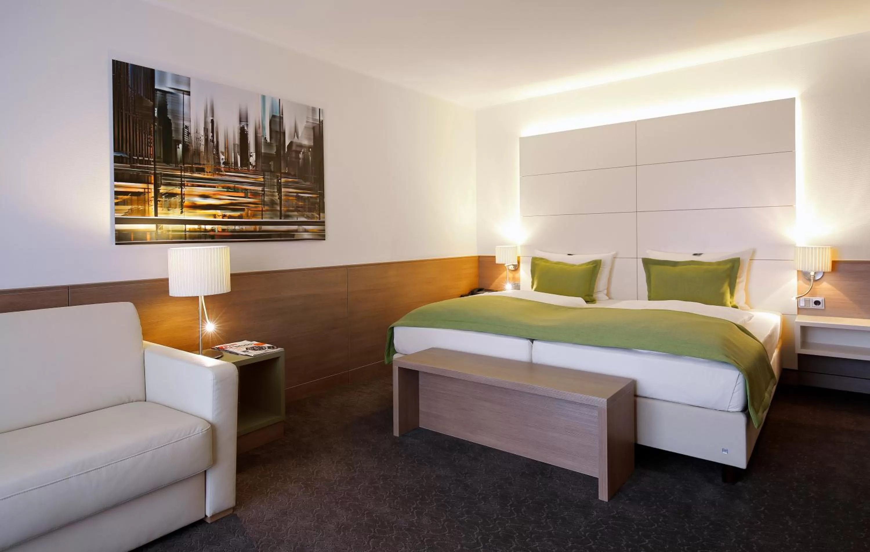 Photo of the whole room, Bed in Lindner Hotel Dusseldorf Airport, part of JdV by Hyatt