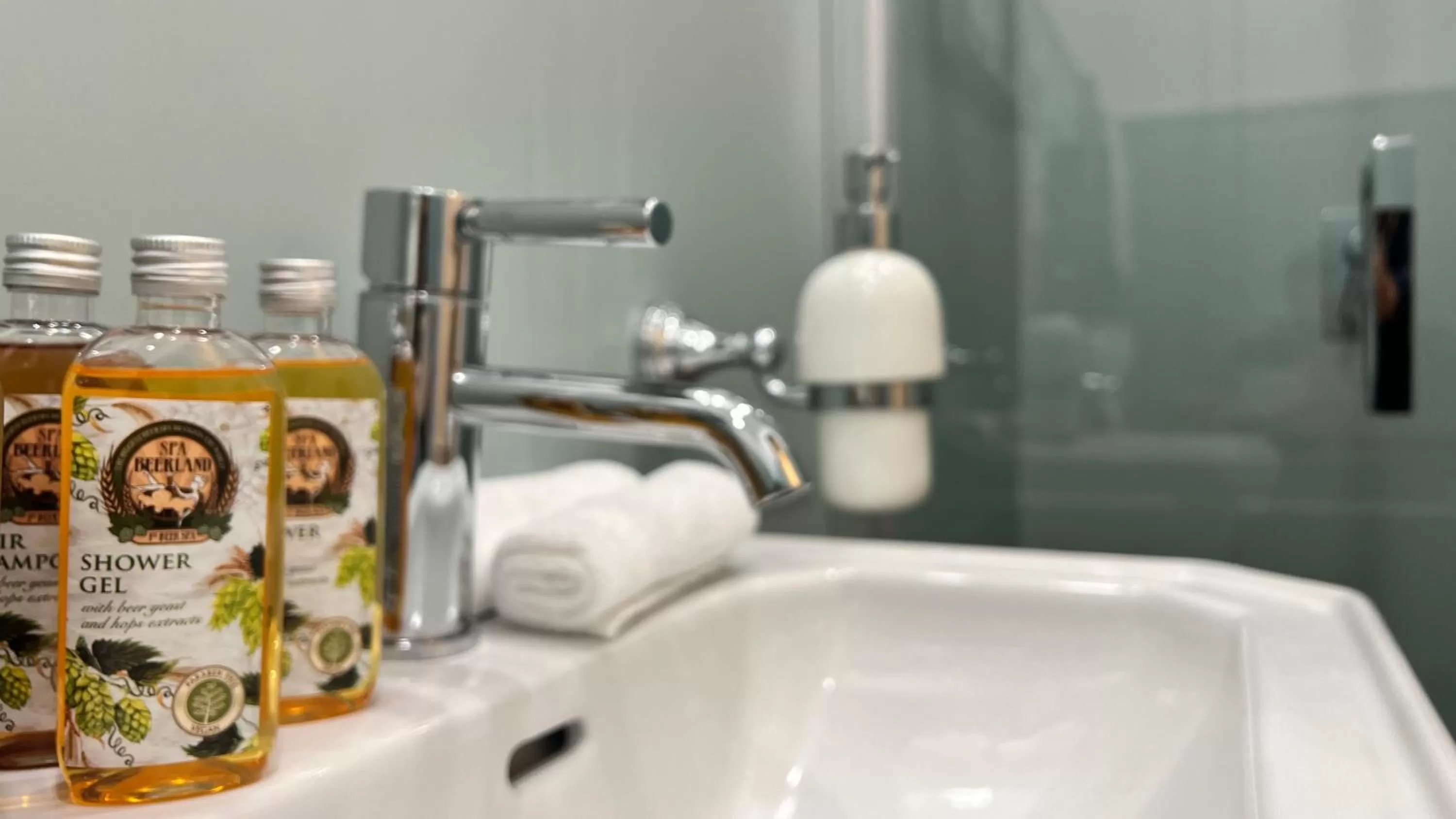 Shower, Bathroom in Spa Beerland Chateaux – U Zlaté Hrušky / At Golden pear