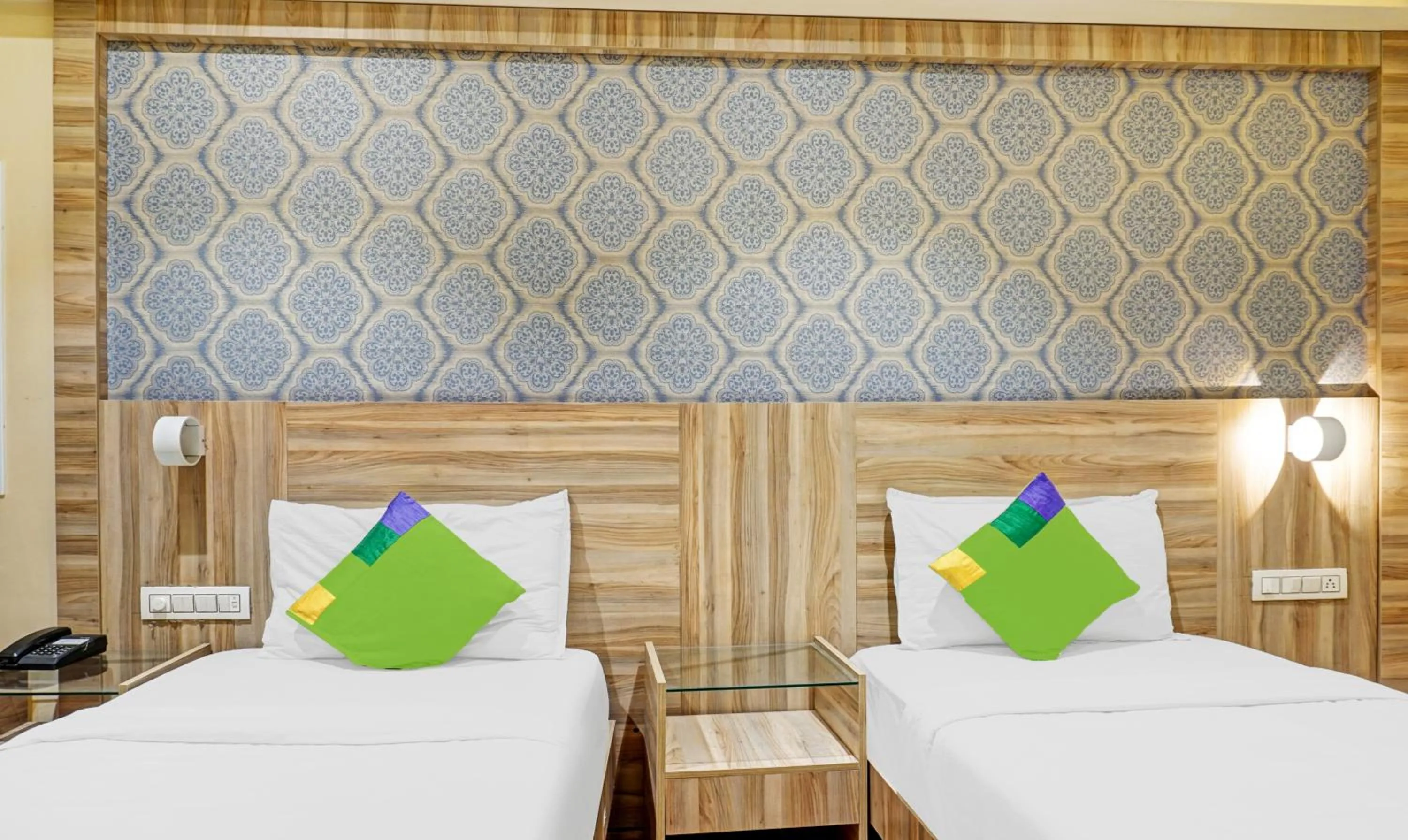 Bedroom, Bed in Treebo Classic Grande, Camp