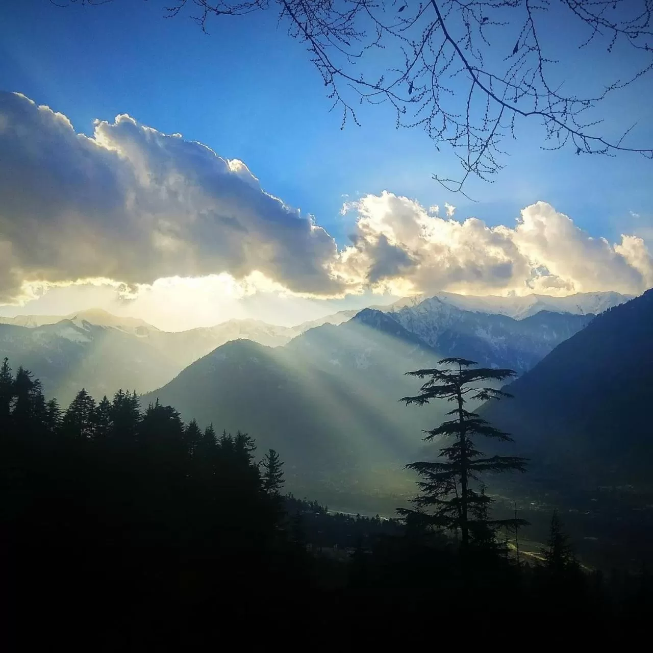 Natural landscape, Mountain View in Soham's Chateau De Naggar - Manali