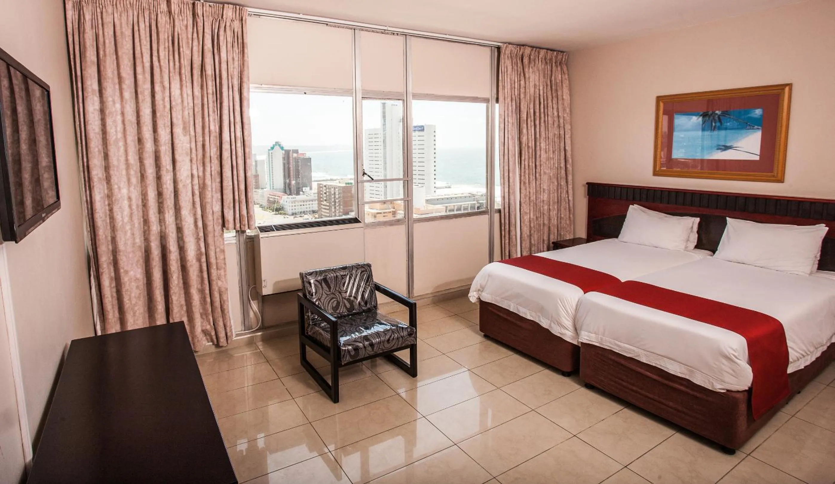 Bedroom, Bed in Coastlands Durban Self Catering Holiday Apartments