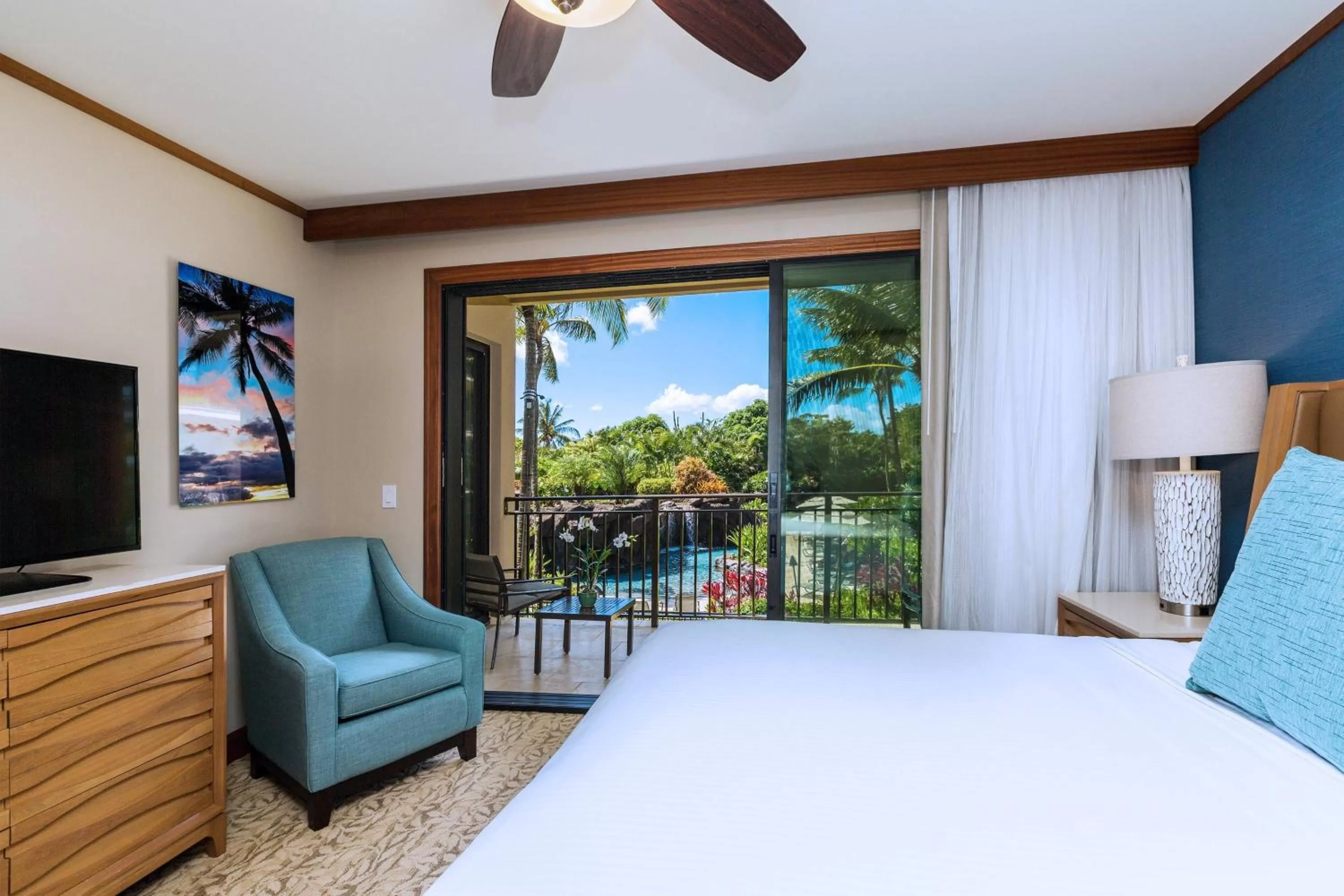 Bedroom, Bed in Koloa Landing Resort at Po'ipu, Autograph Collection