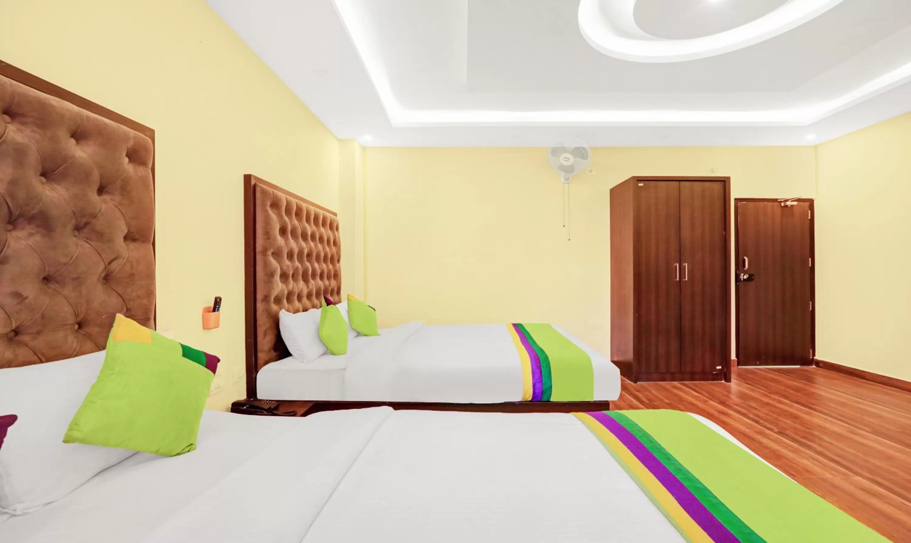 Bedroom, Bed in Treebo Doha King