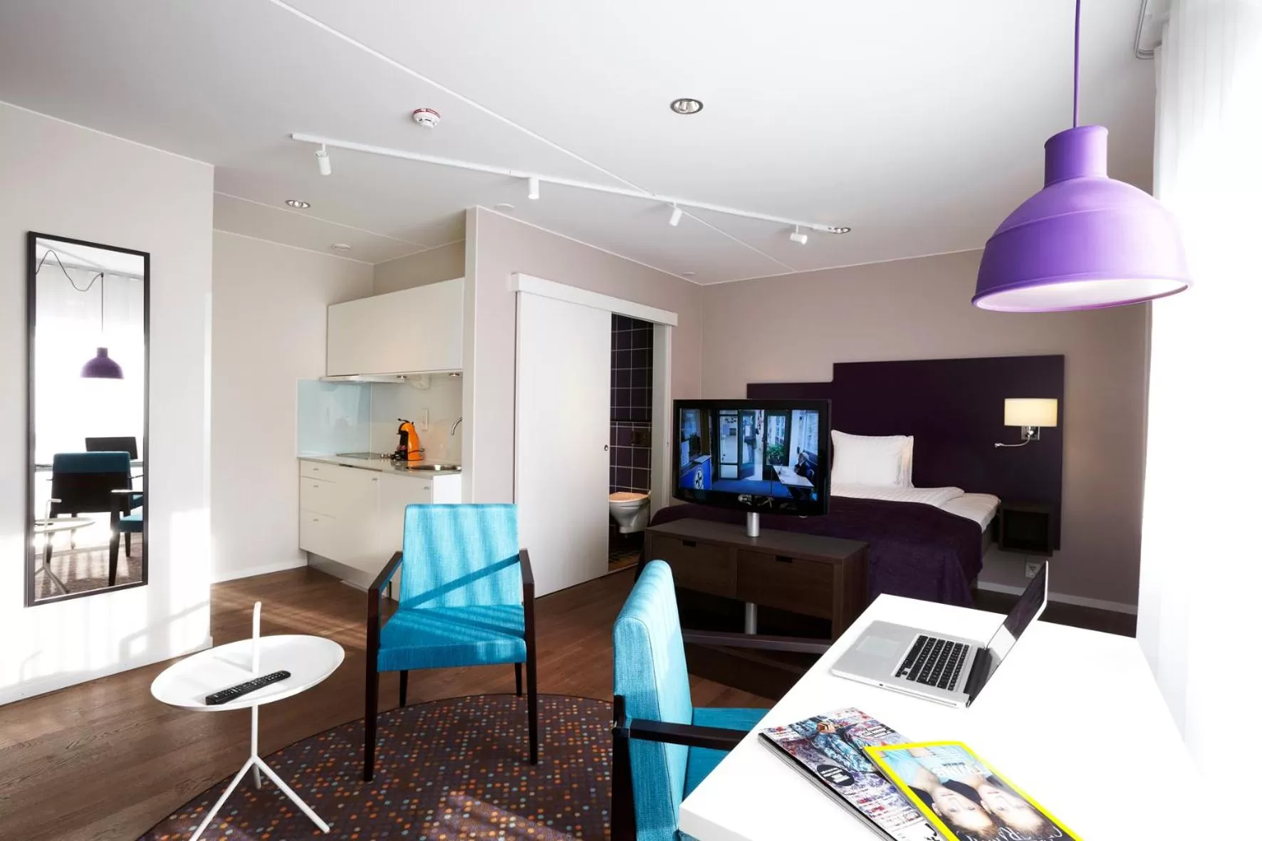 Living room in Finn Apartments