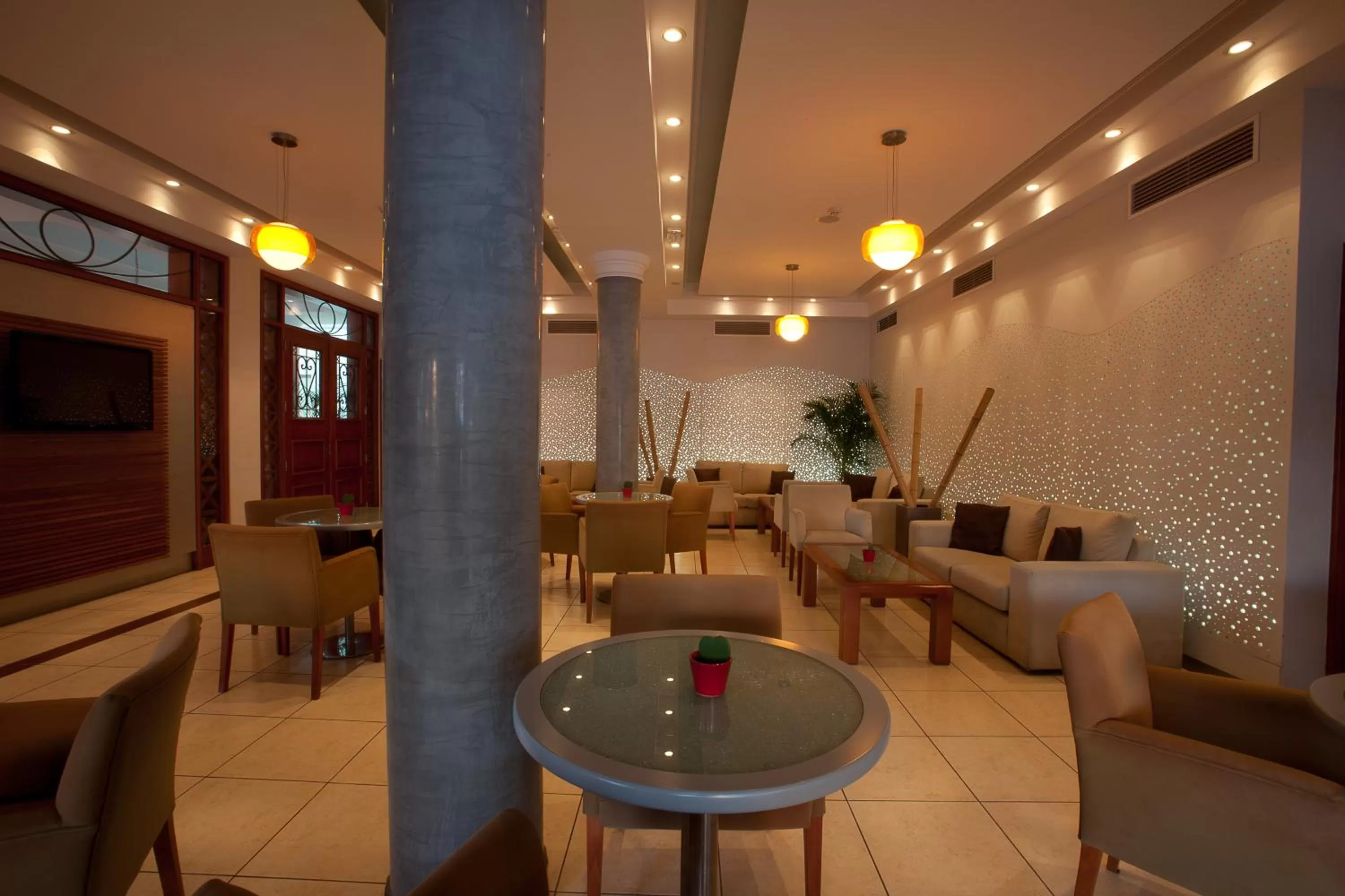 Lounge or bar in Pyramos Hotel