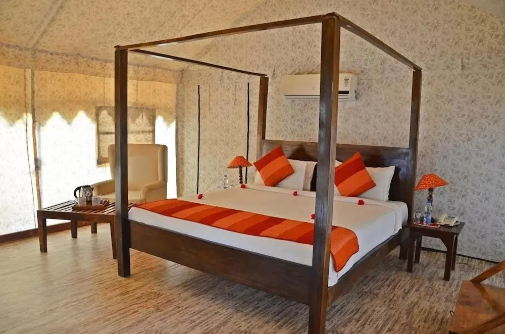 Bed in Sultan Bagh Resort by The Sky Imperial