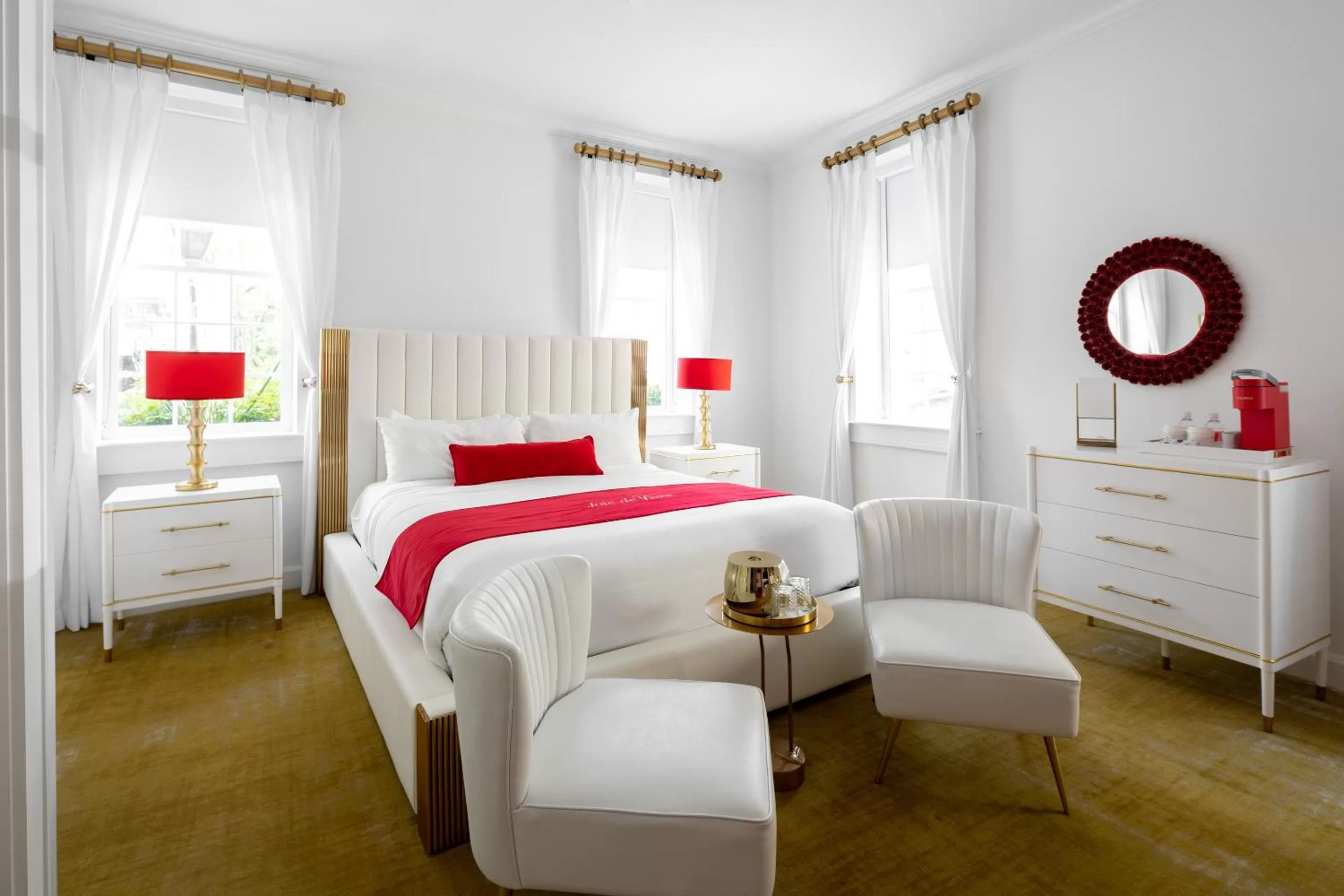 Bedroom, Bed in The Vendue, Downtown Art Hotel