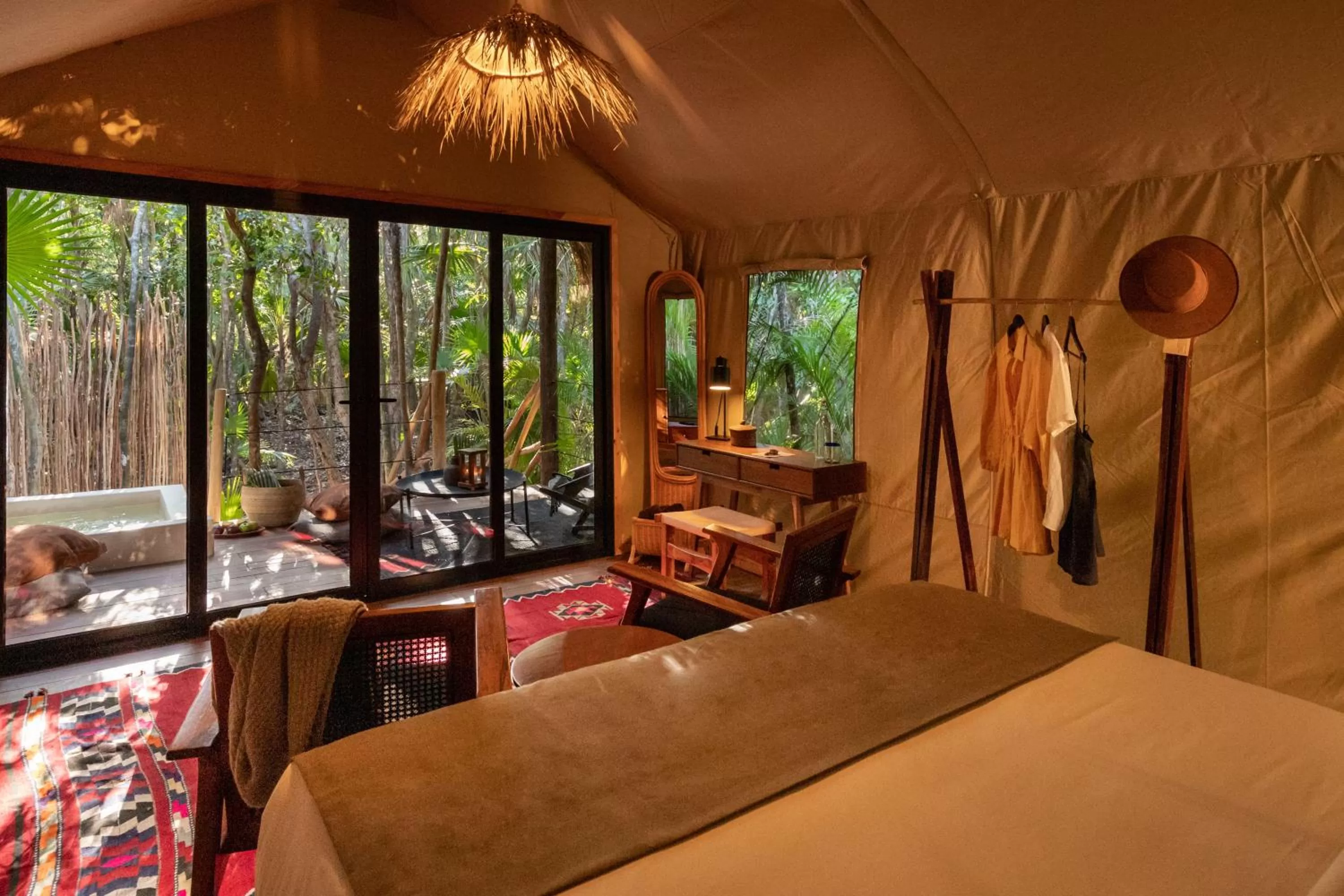 Garden view, Bed in Our Habitas Tulum - Adults Only