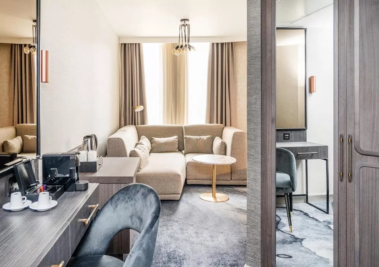 Seating area in Novotel Leicester