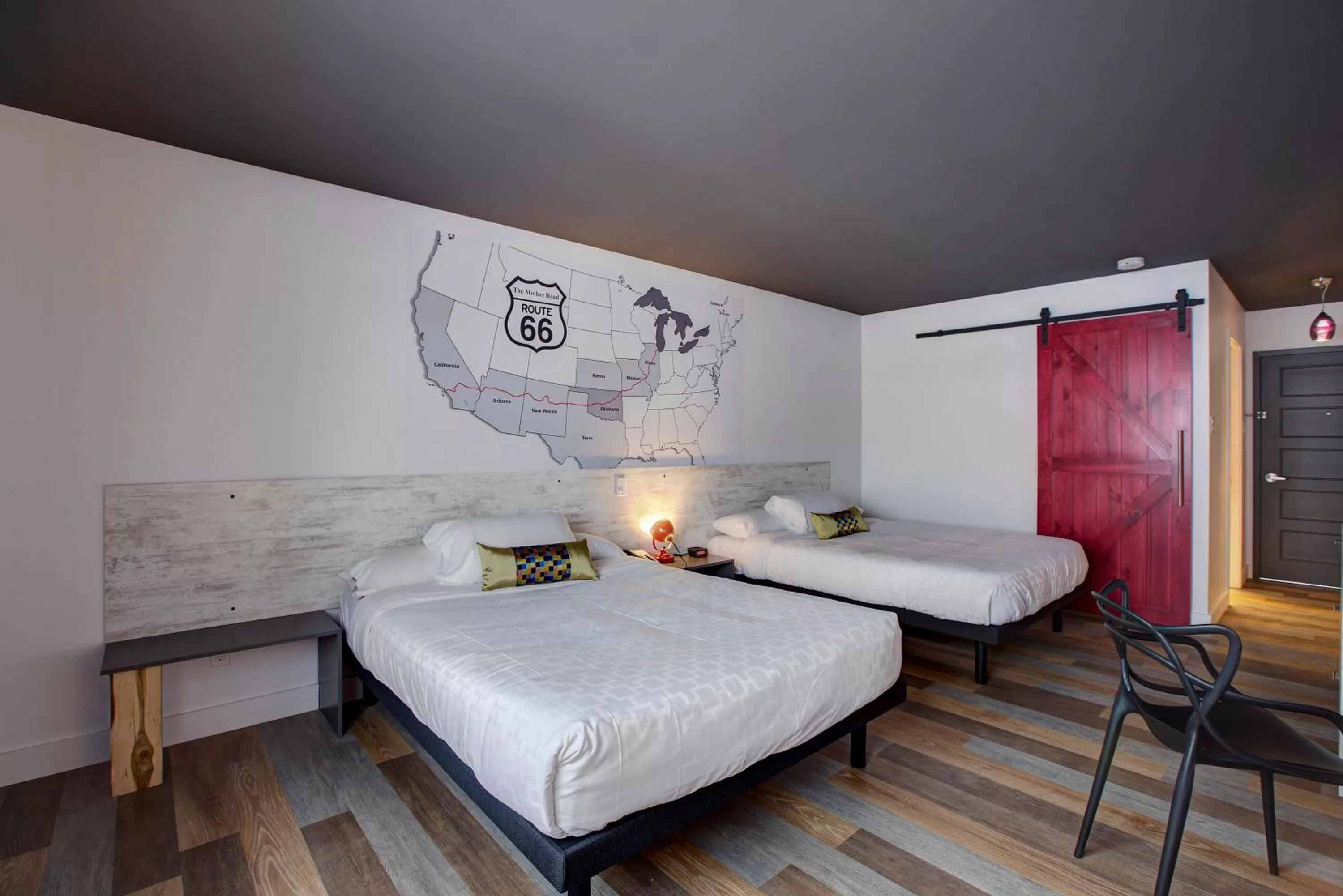 Bed in Hotel Historique et Manoir Route 66