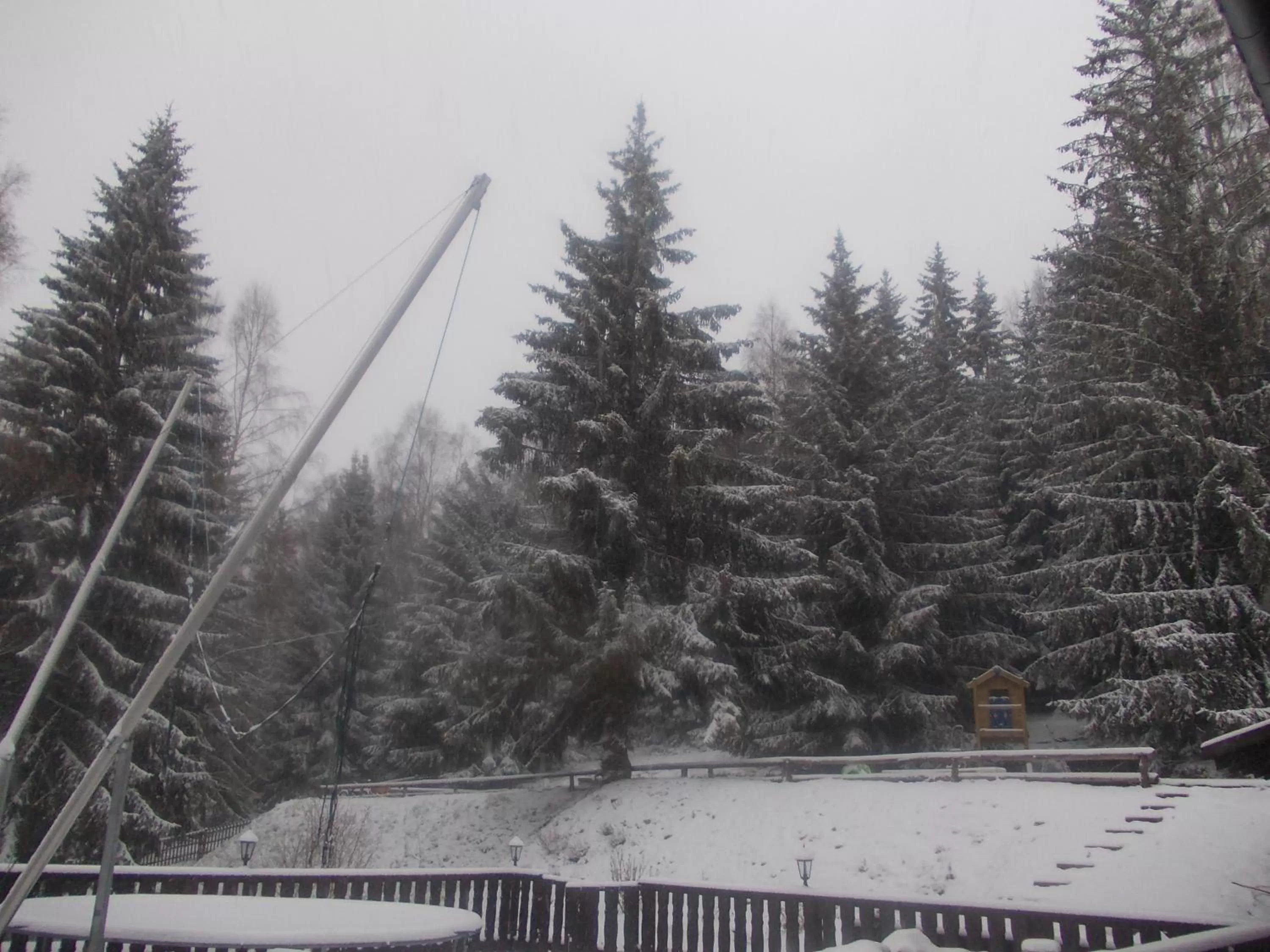 Garden view, Winter in Pension U Jelinka