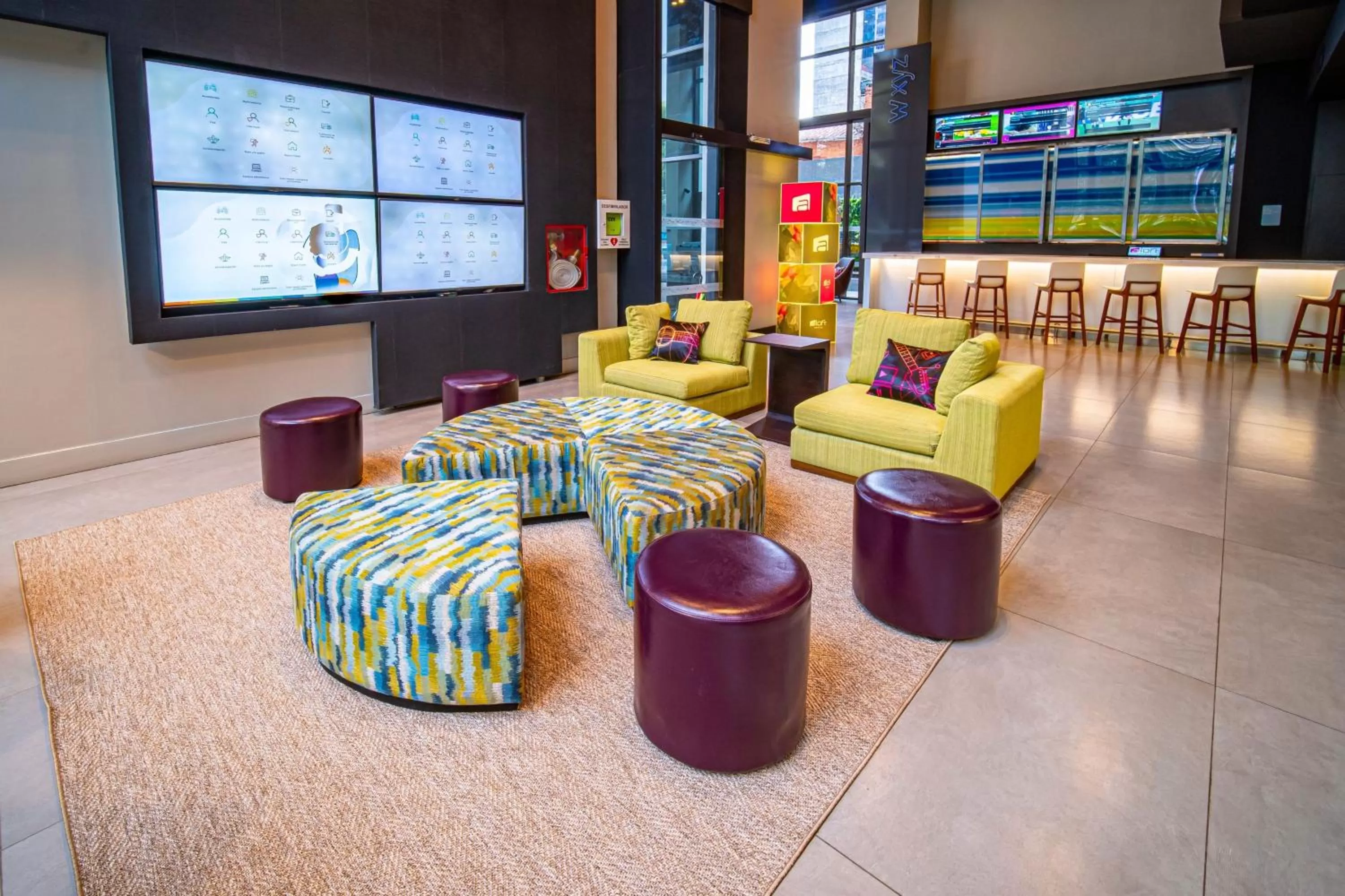 Lobby or reception in Aloft Asuncion