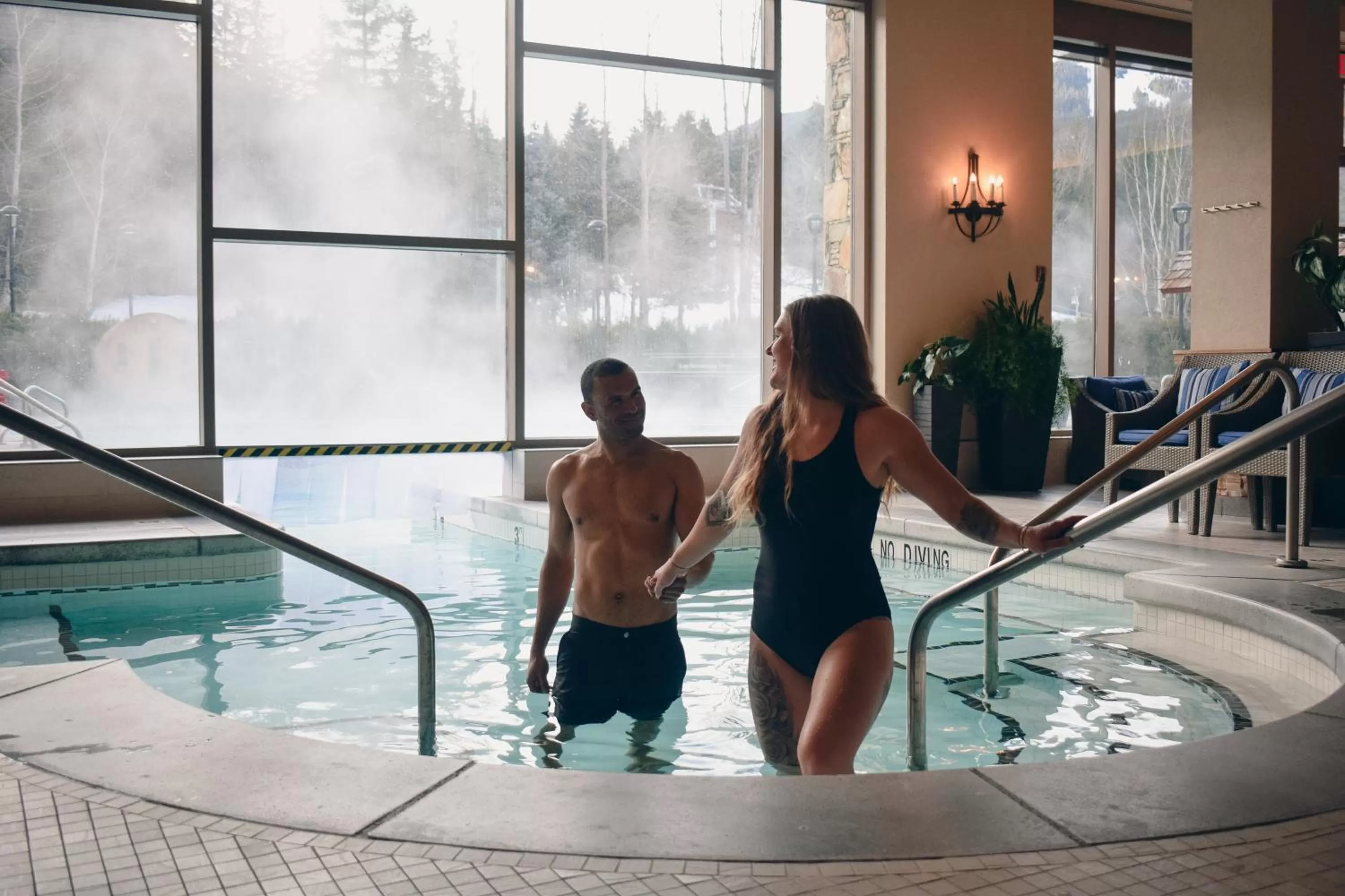 Swimming pool in Fairmont Chateau Whistler