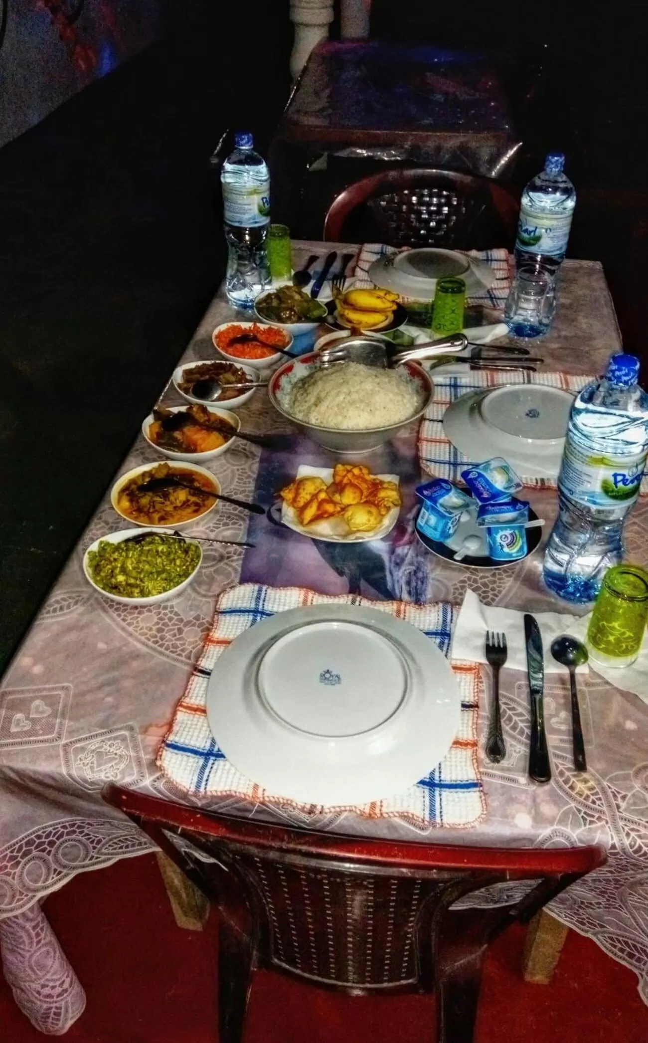 Dinner in Cozy Homestay Waterfall Road Ella