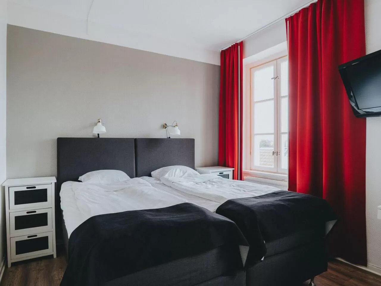 Bedroom, Bed in Arboga Stadshotell