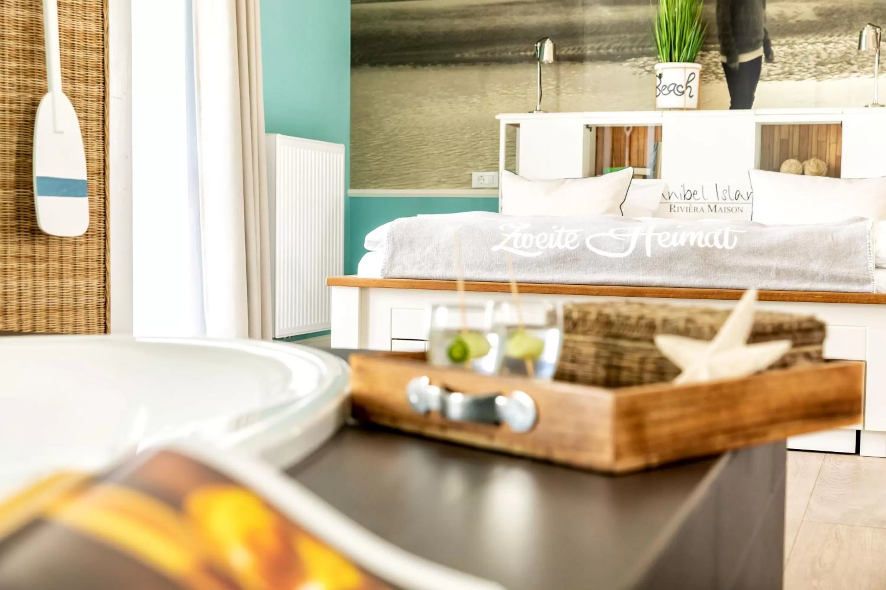 Decorative detail, Bed in Hotel Zweite Heimat