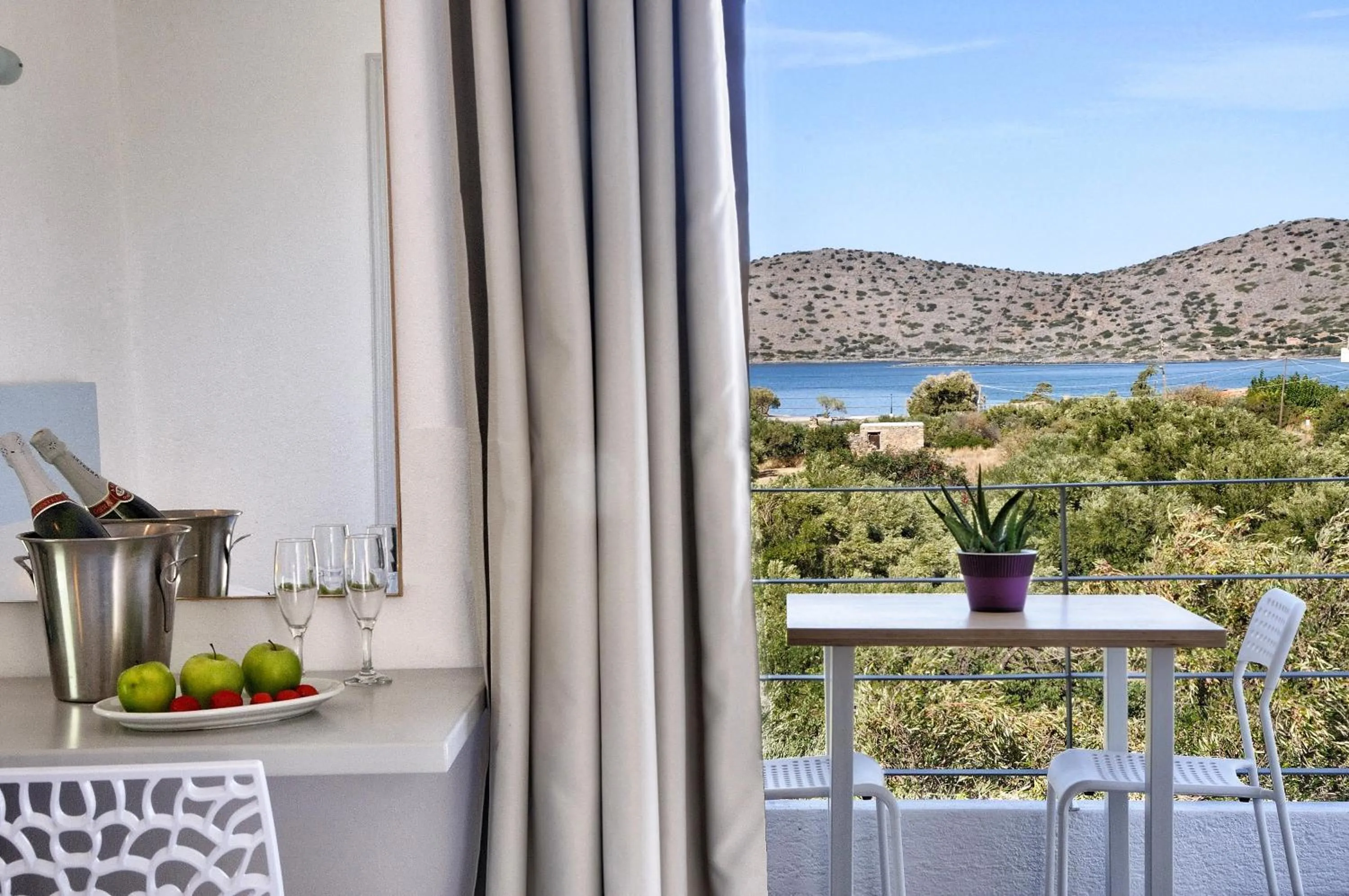 Balcony/Terrace in Elounda Krini Hotel