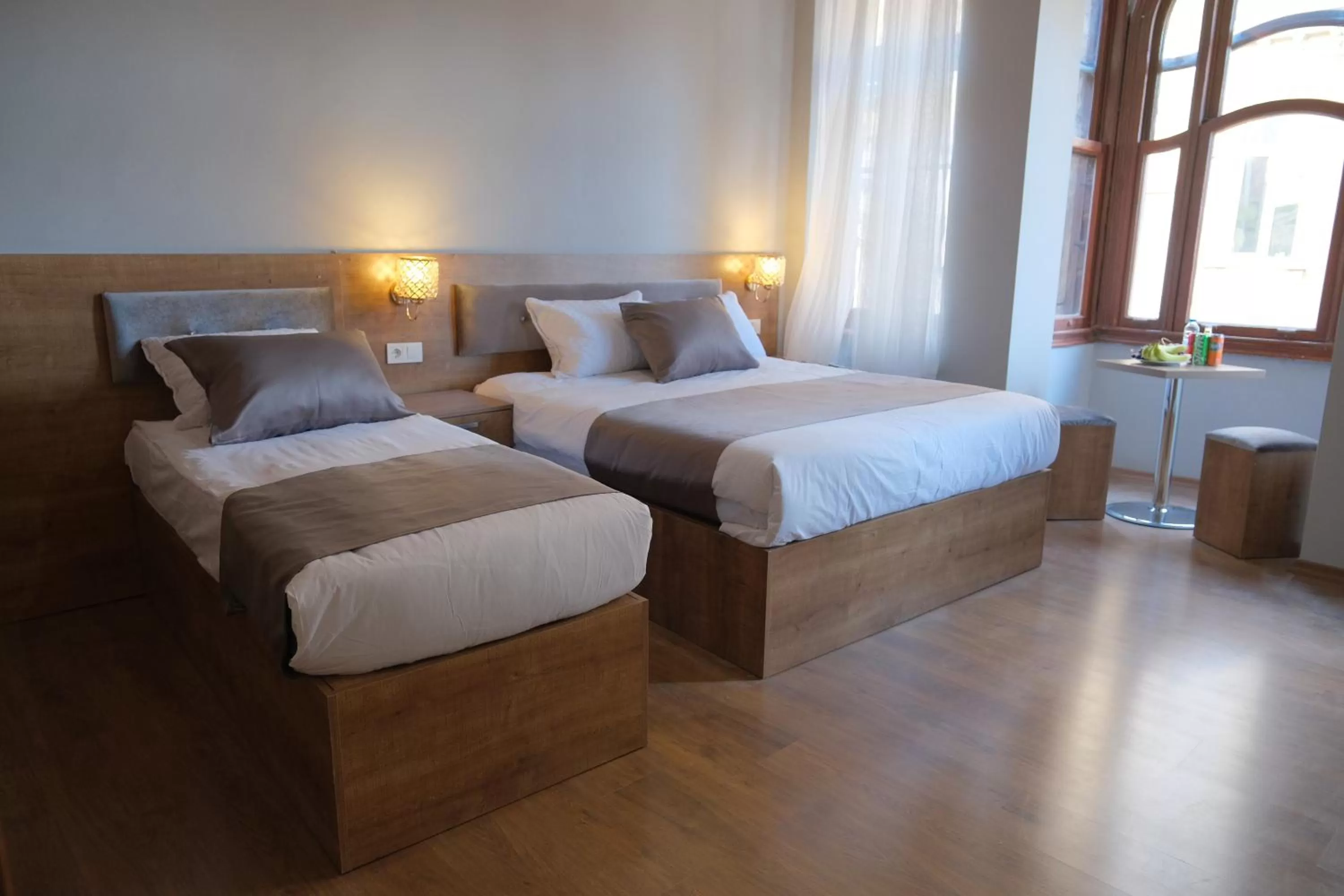 Bed in Adamantides Hotel