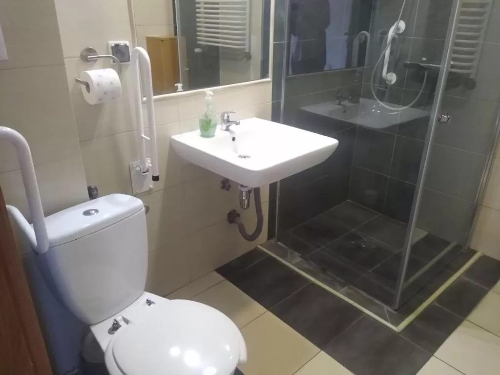 Shower, Bathroom in Zajazd Eljan-Centrum Noclegowe