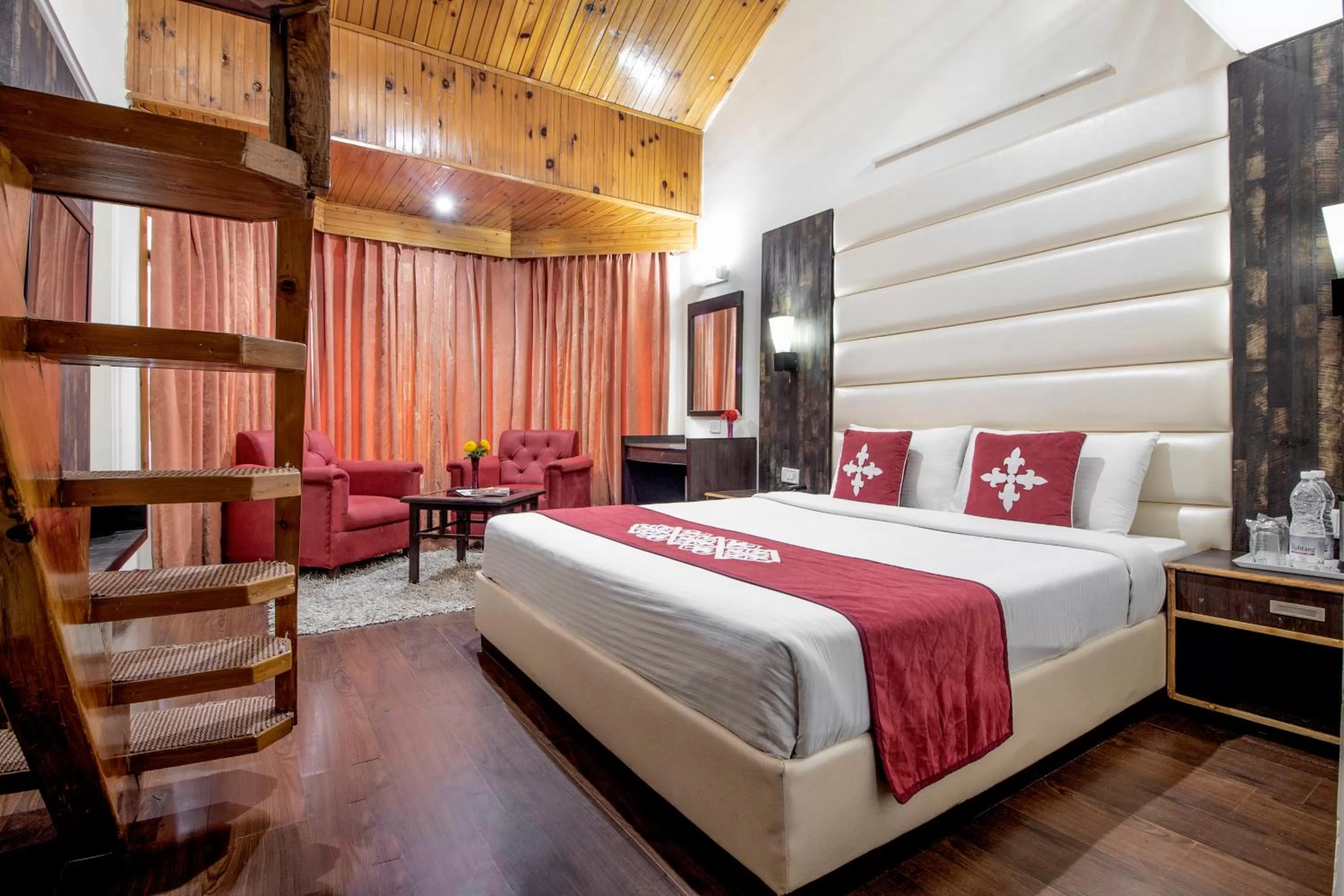 Bed in Snow Valley Resorts & Spa Manali