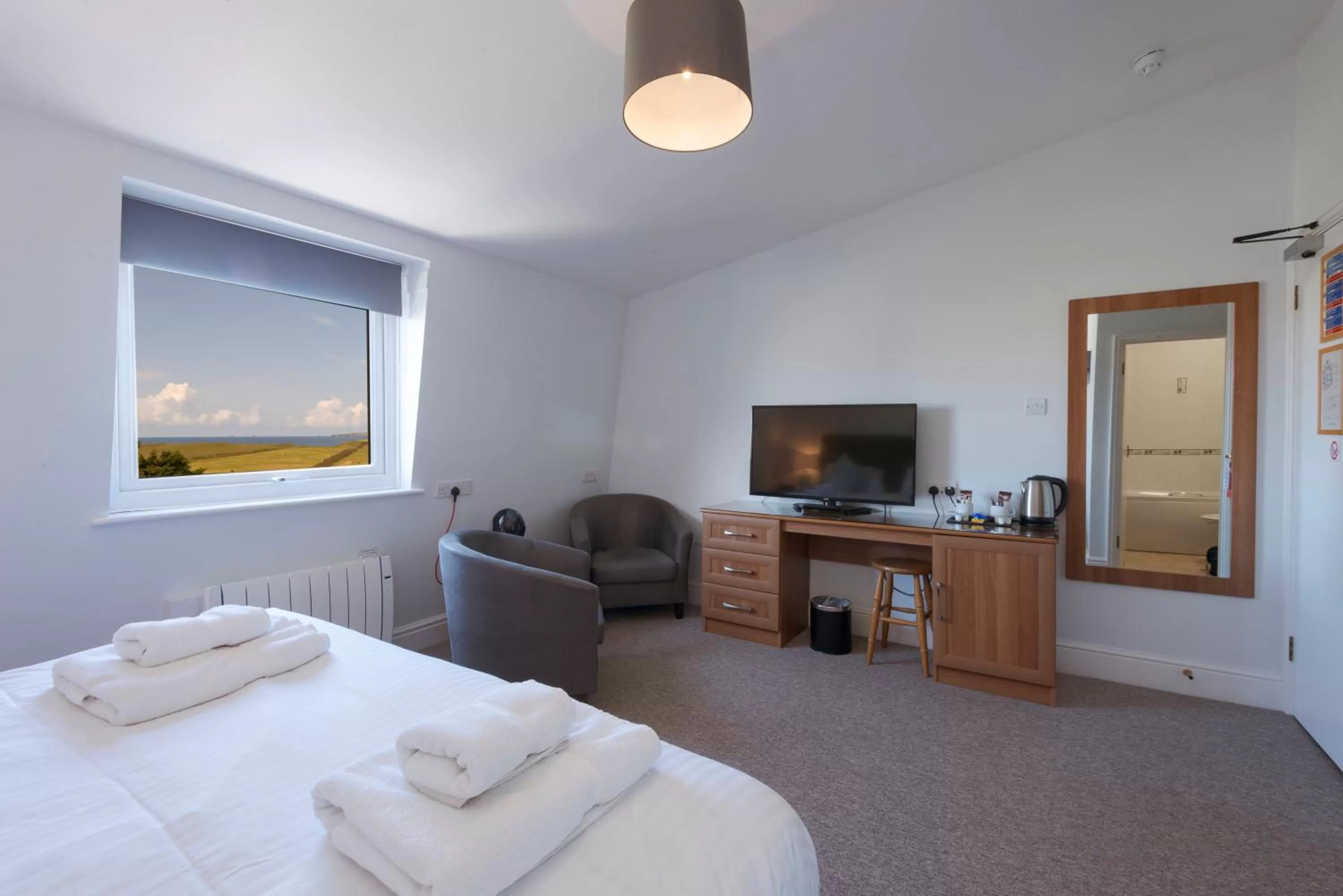 Seating area, Bed in Sure Hotel Collection by Best Western Porth Veor Manor Hotel