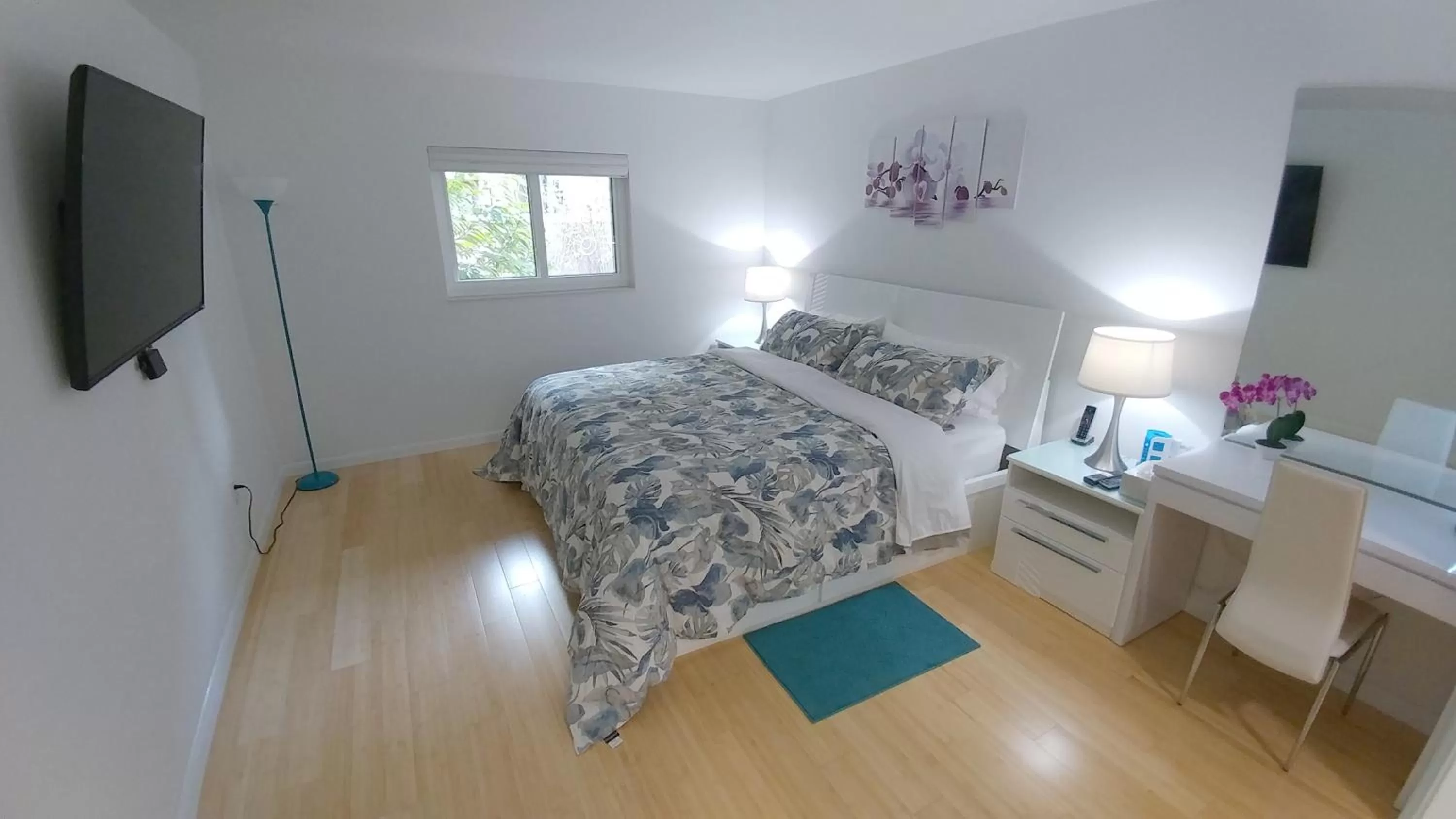 Bed in Downtown Hollywood Boutique Hotel