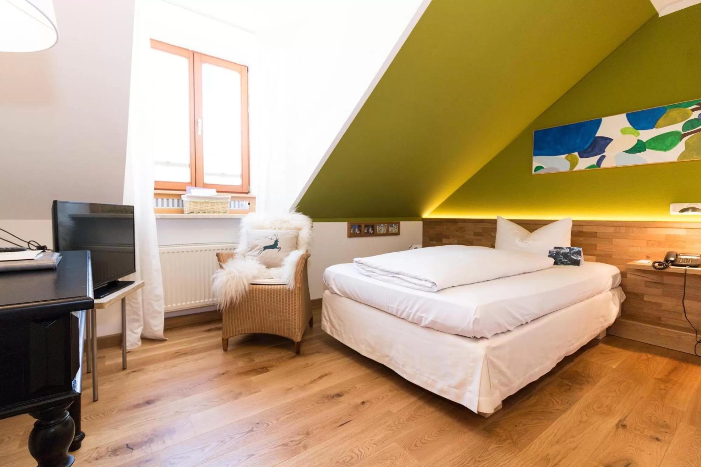 Photo of the whole room, Bed in Romantik Hotel Hirschen