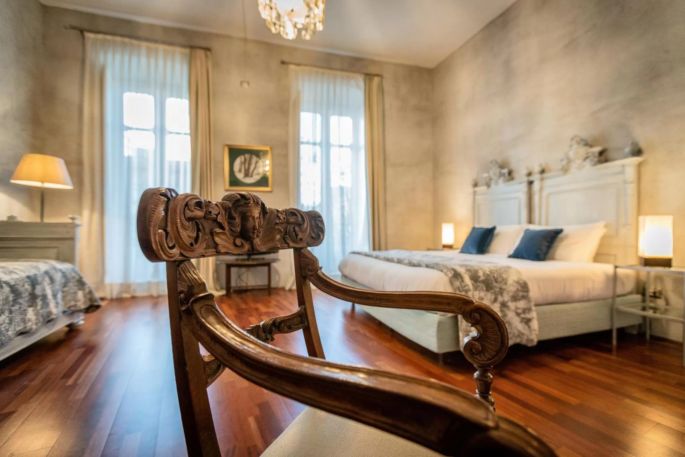 Bed in Bellezza Suites