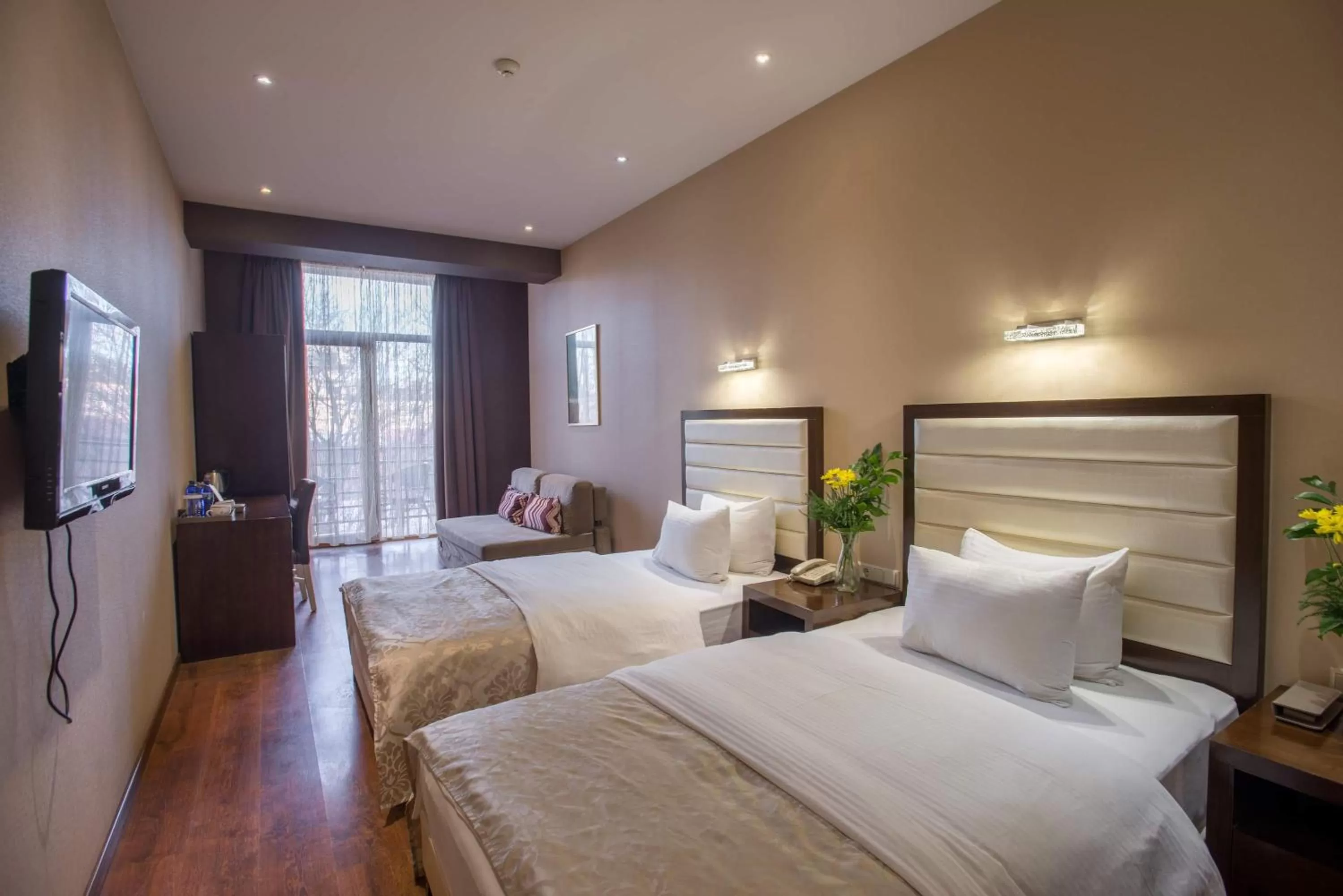 Bed in Hotel Orion Tbilisi