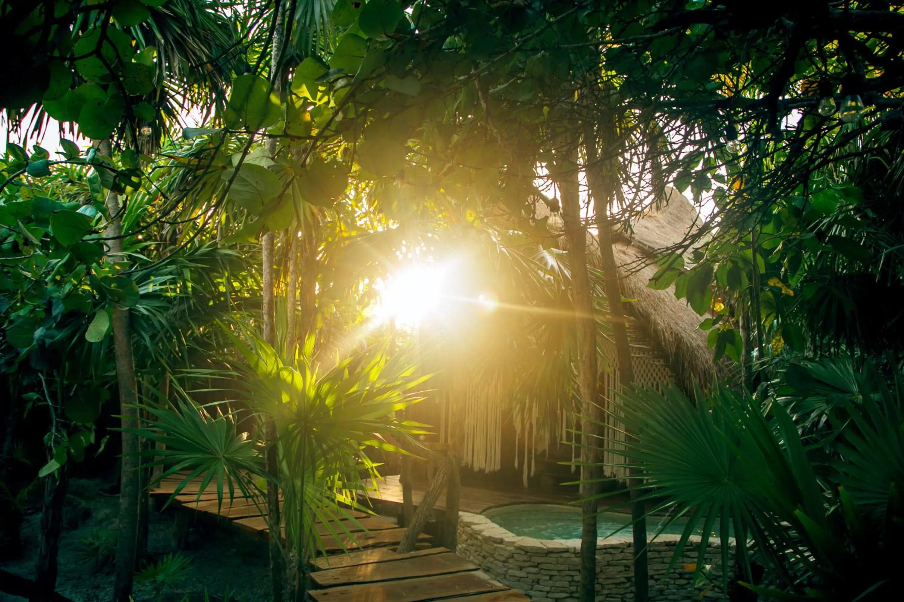 Sunset in Ikal Tulum Hotel