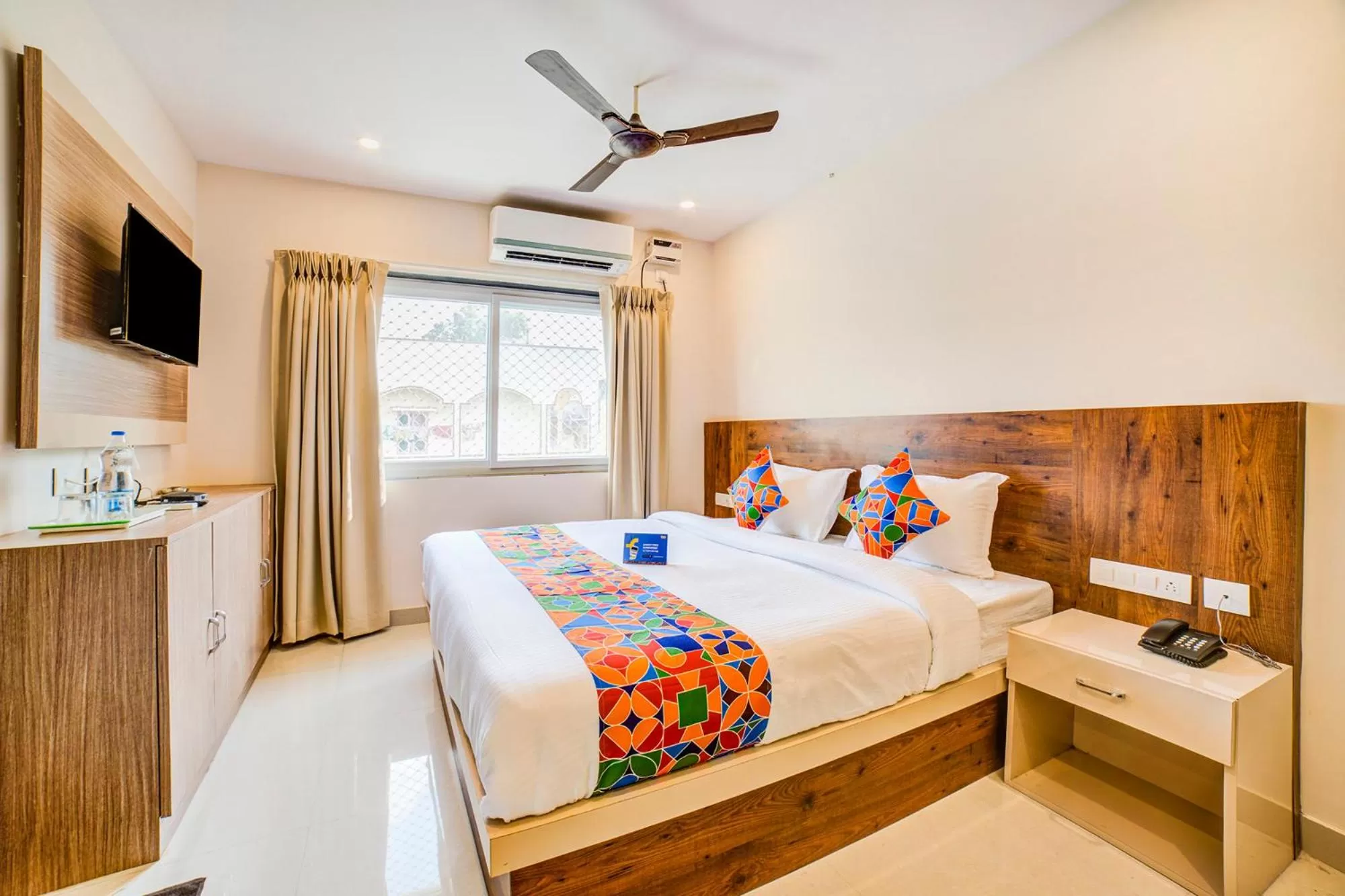 View (from property/room), Bed in FabHotel Spark Inn Dwarakanagar