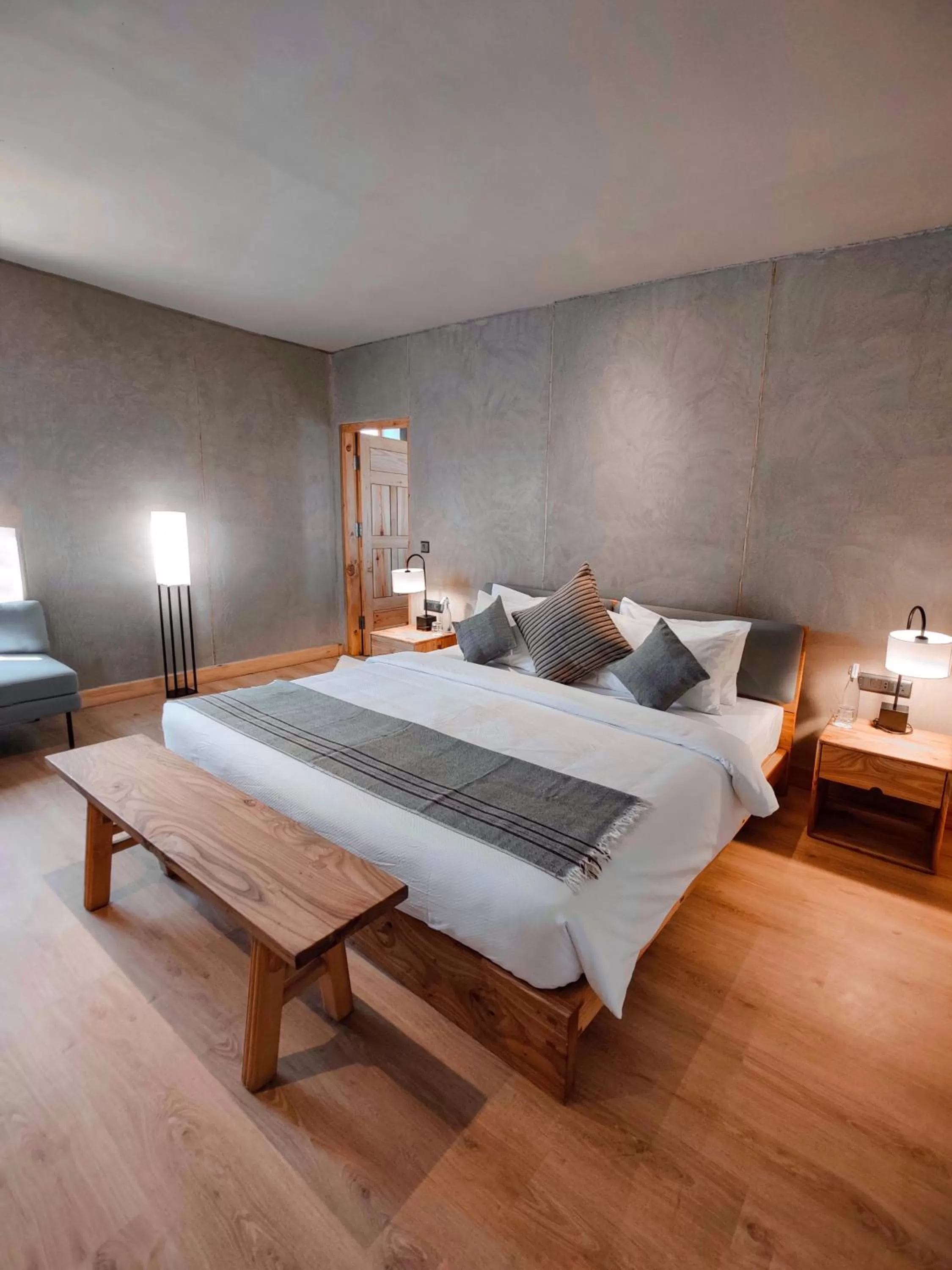 Bedroom in Chospa Hotel, Leh