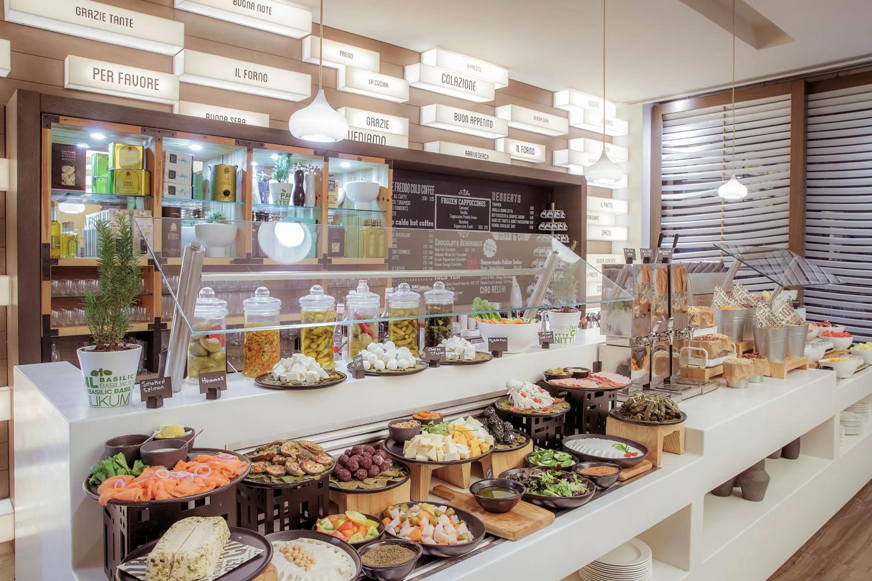 Food and drinks in The Abdali Boulevard Hotel