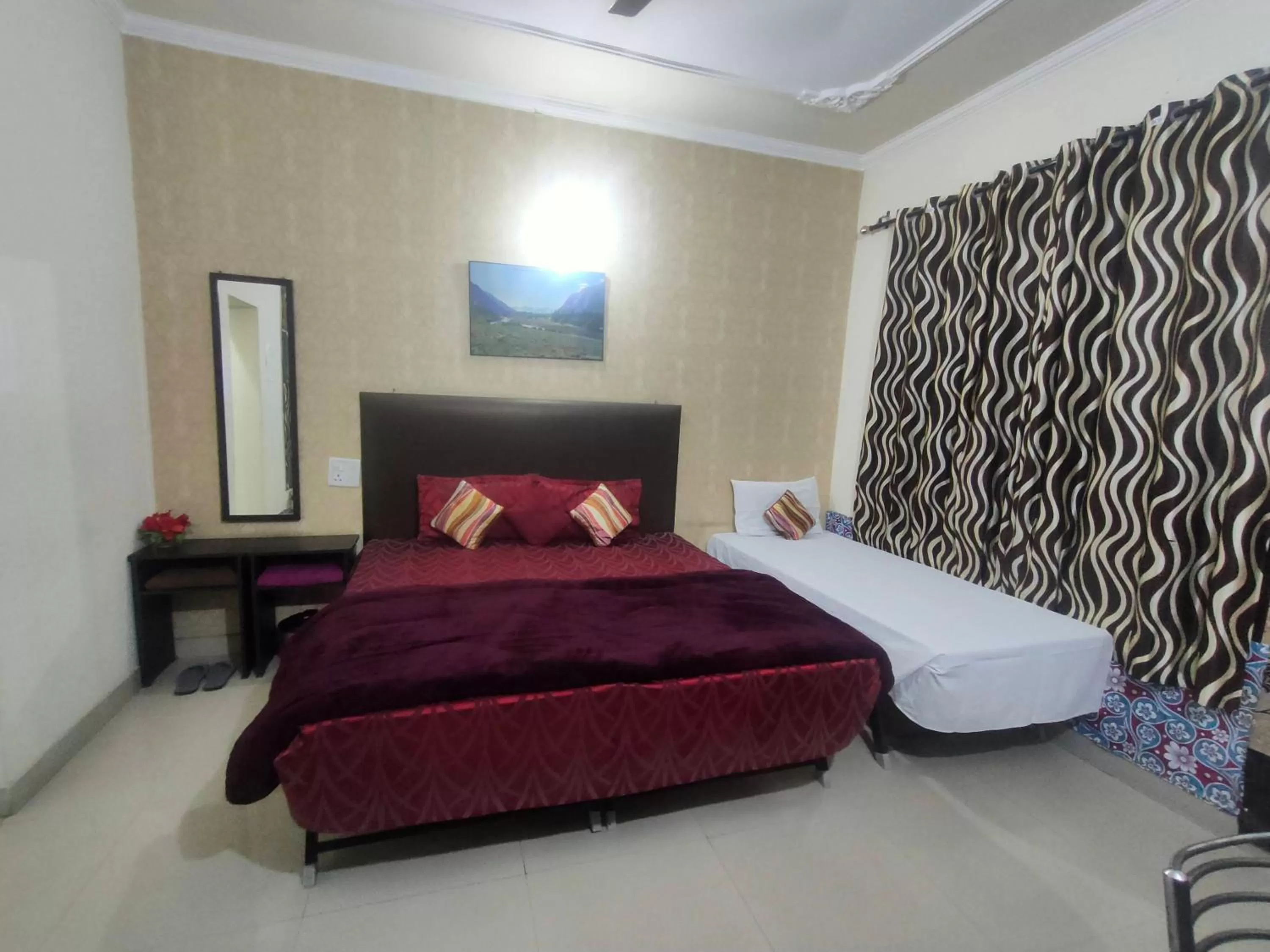 Bedroom, Bed in New Chandigarh Holiday Home
