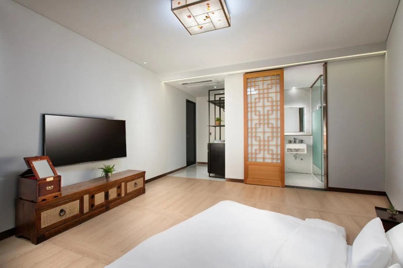 Bed in N Bridge Hotel JEON JU