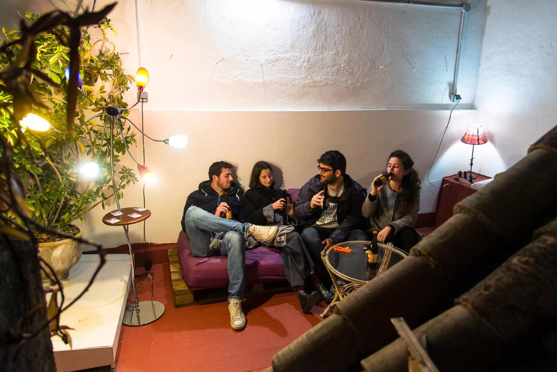 group of guests, Guests in Backpacker Al-Katre