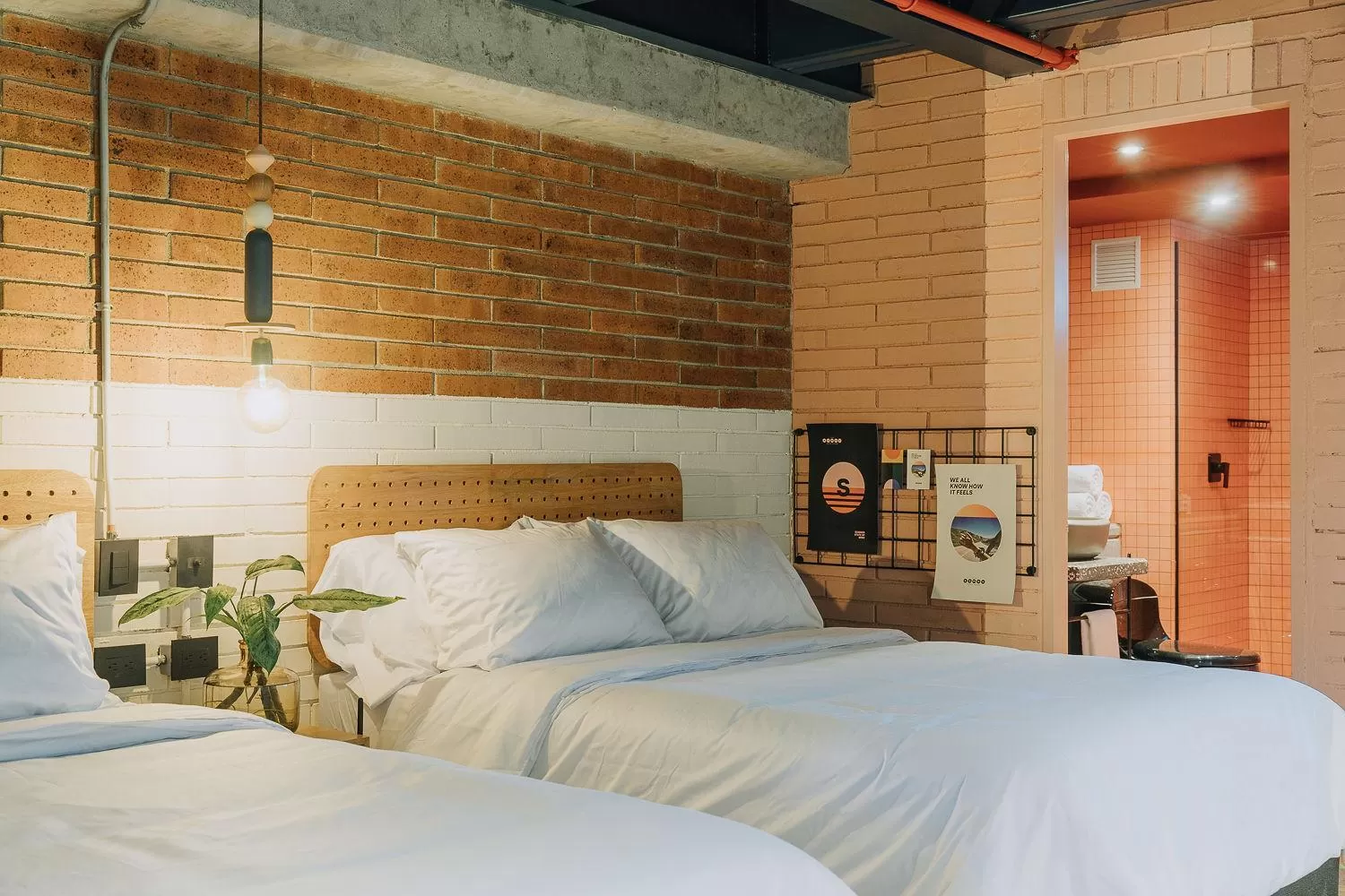 Bed in The Somos Beats Hotel & Rooftop