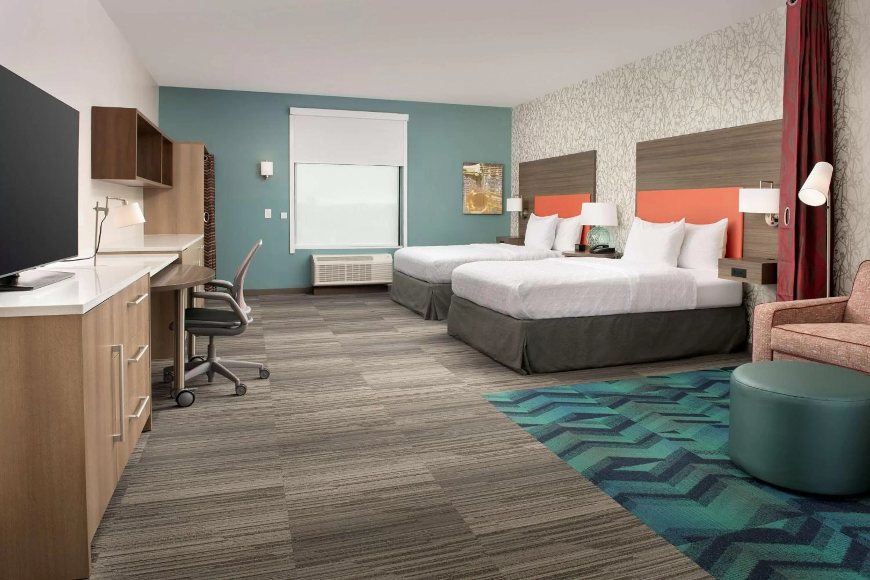 Bedroom, Bed in Home2 Suites By Hilton Kenner New Orleans Arpt