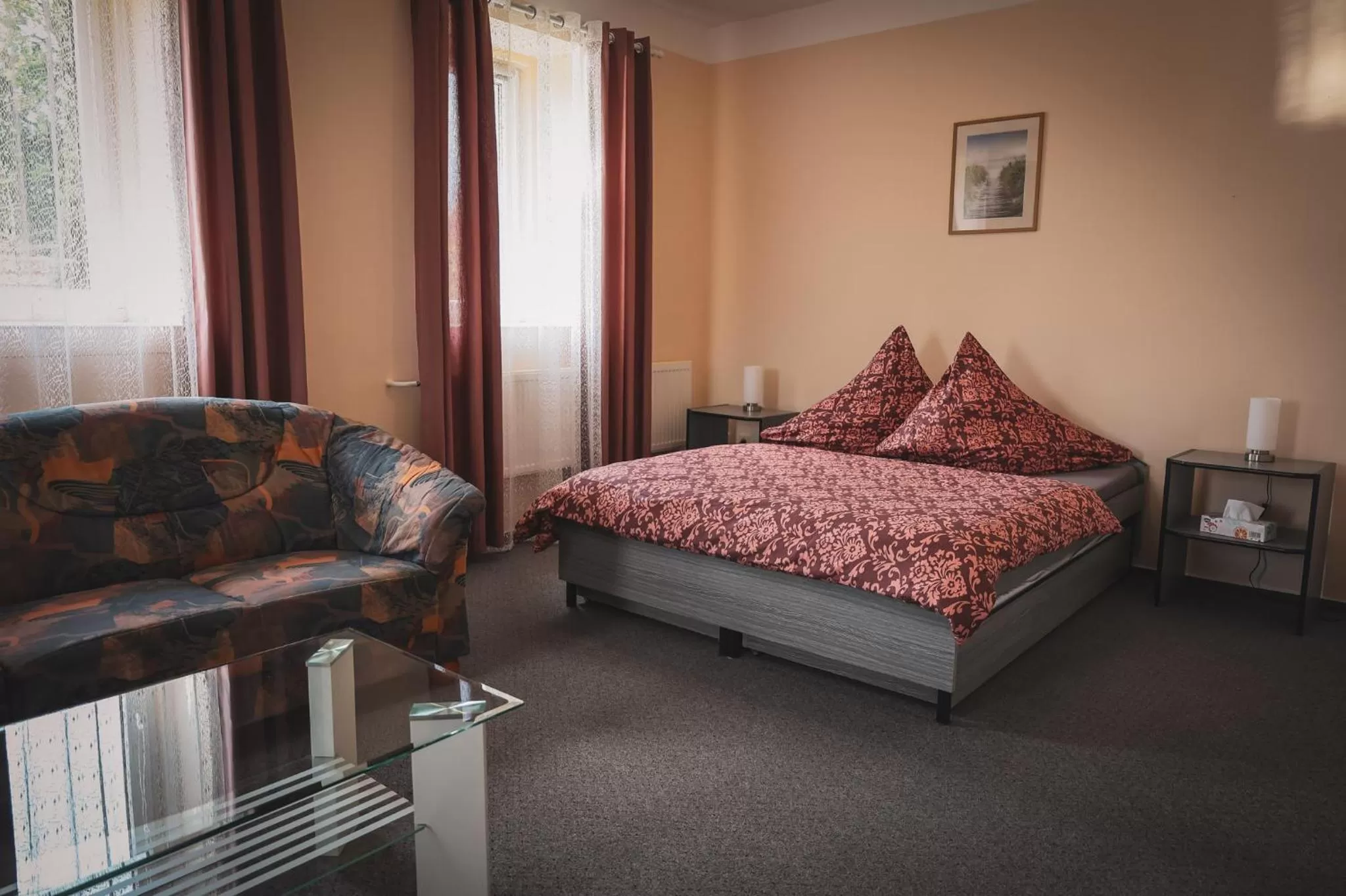 Bed in Hotel Apartment Faraon