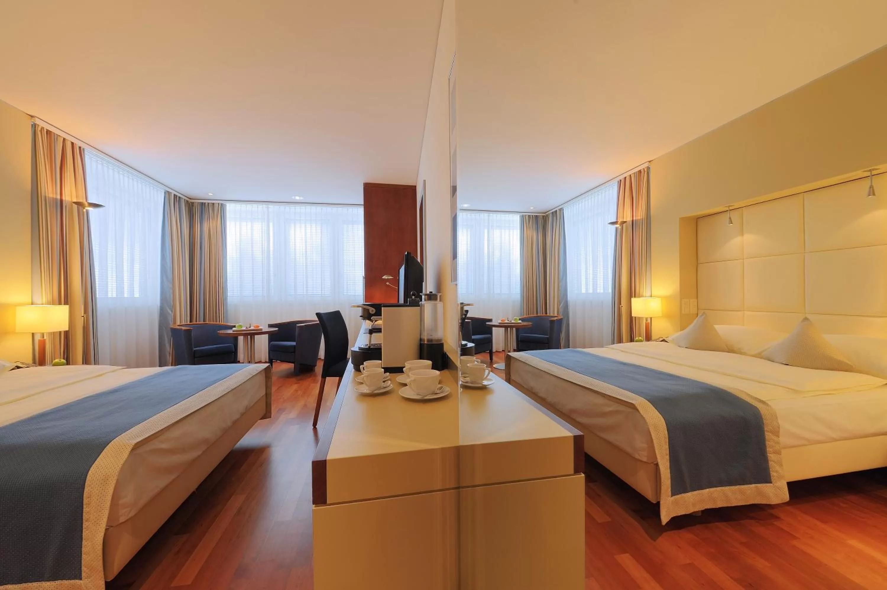 Photo of the whole room, Bed in Radisson Blu Hotel, St. Gallen