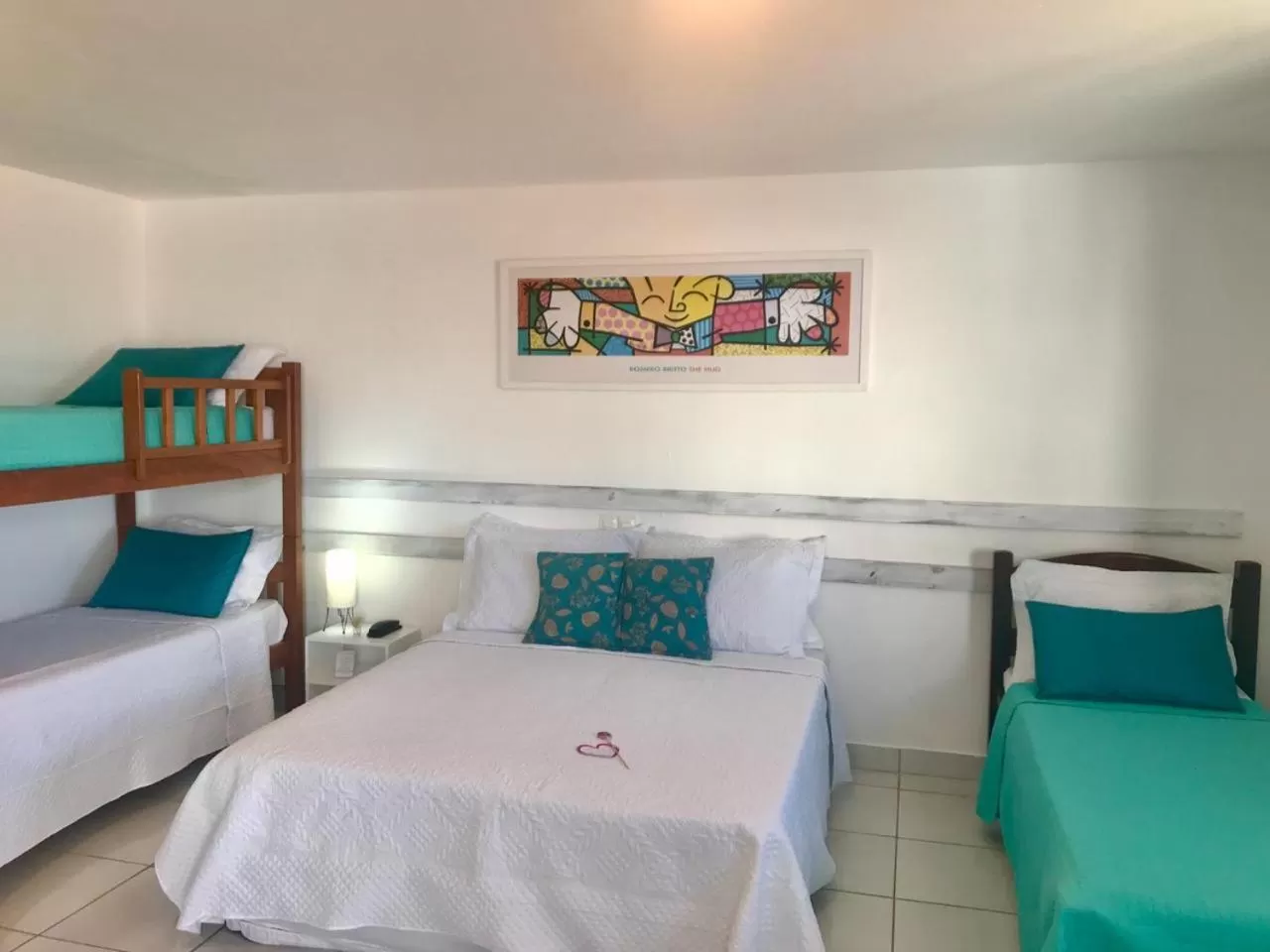 Bed in Pousada America do Sol