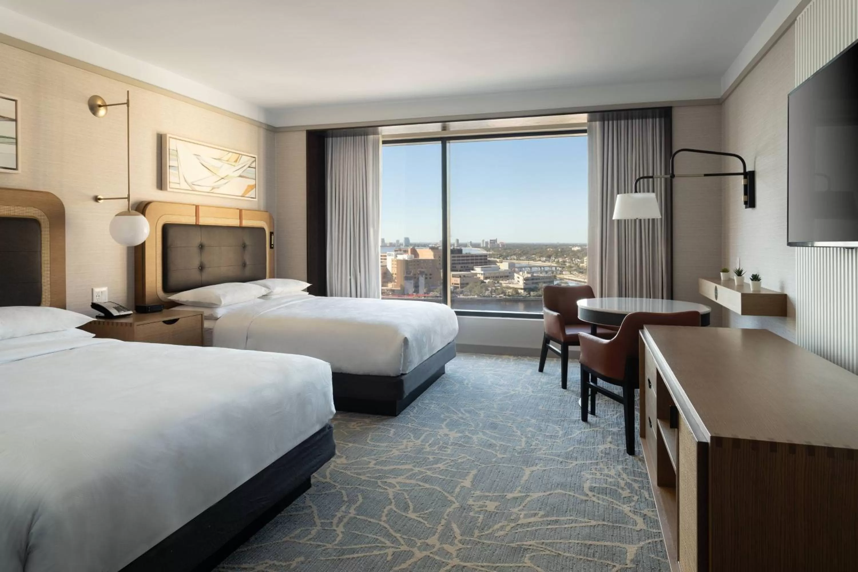 Queen Room with Two Queen Beds and Water View - Hearing Accessible/Executive Lounge Access in JW Marriott Tampa Water Street