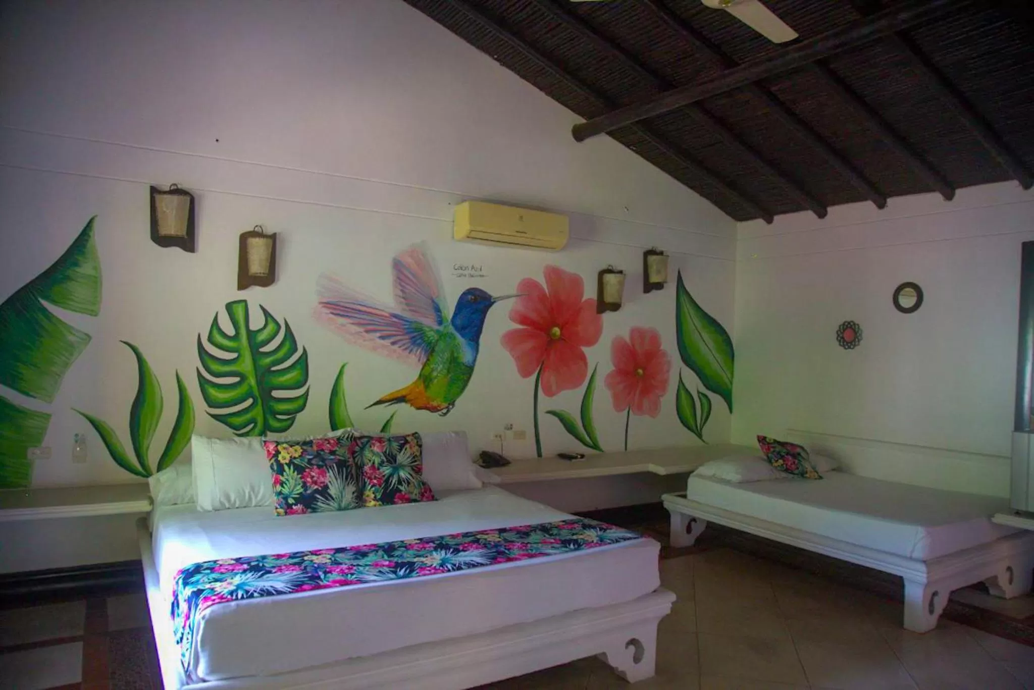 Bed in Hotel Portón del Sol