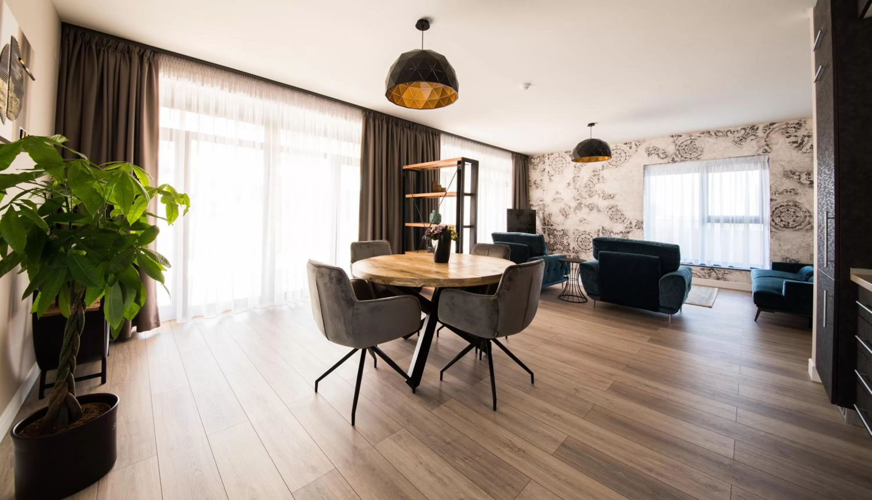Living room, Dining Area in Biador Apartments