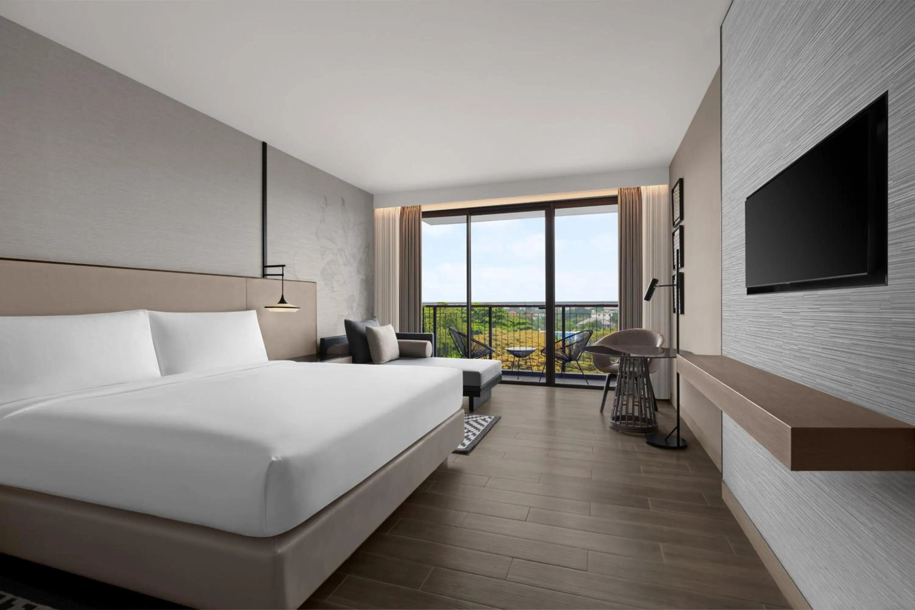 Photo of the whole room, Bed in Courtyard by Marriott Bangkok Suvarnabhumi Airport