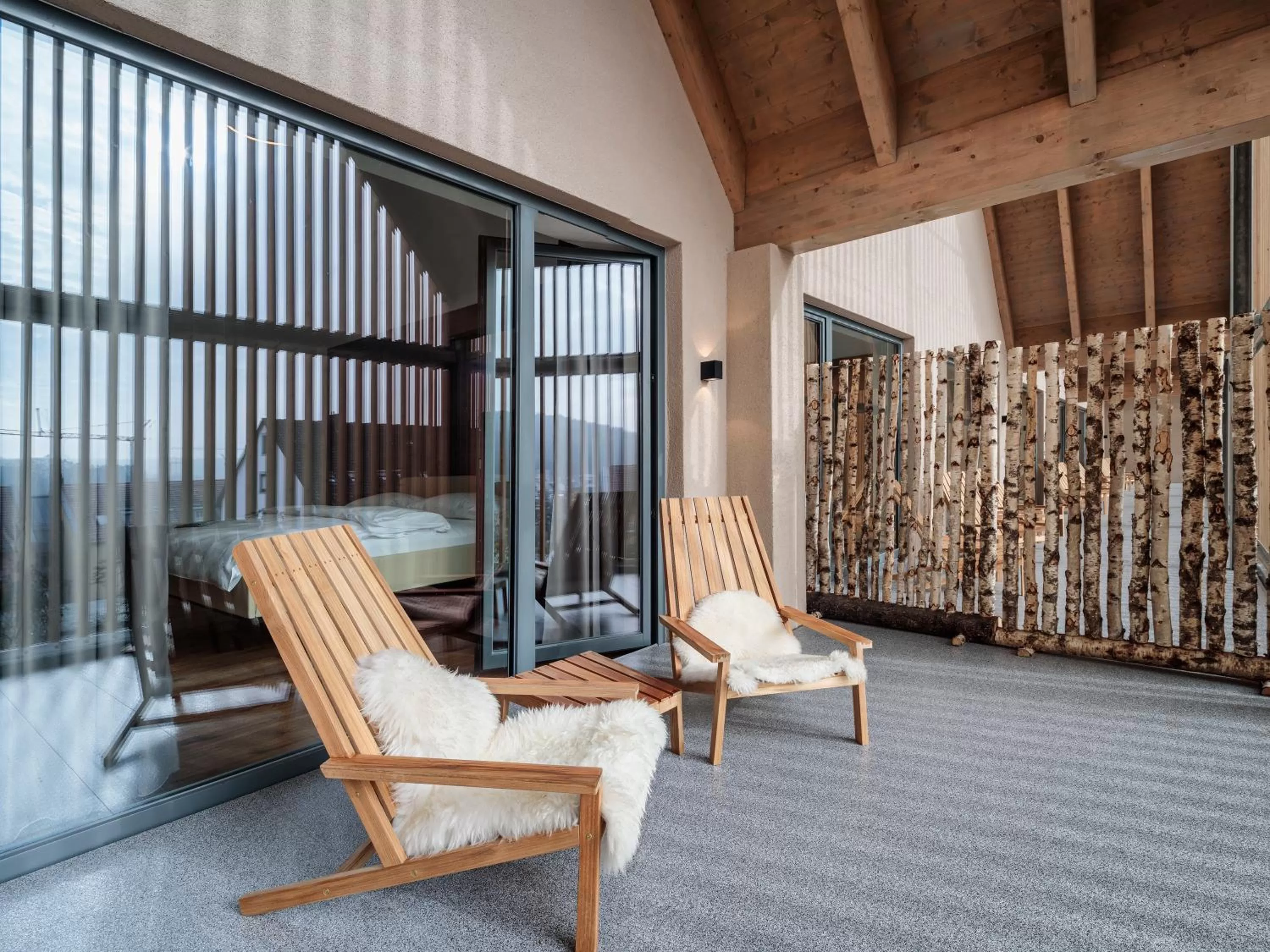 Balcony/Terrace, Seating Area in Romantik Hotel Hirschen