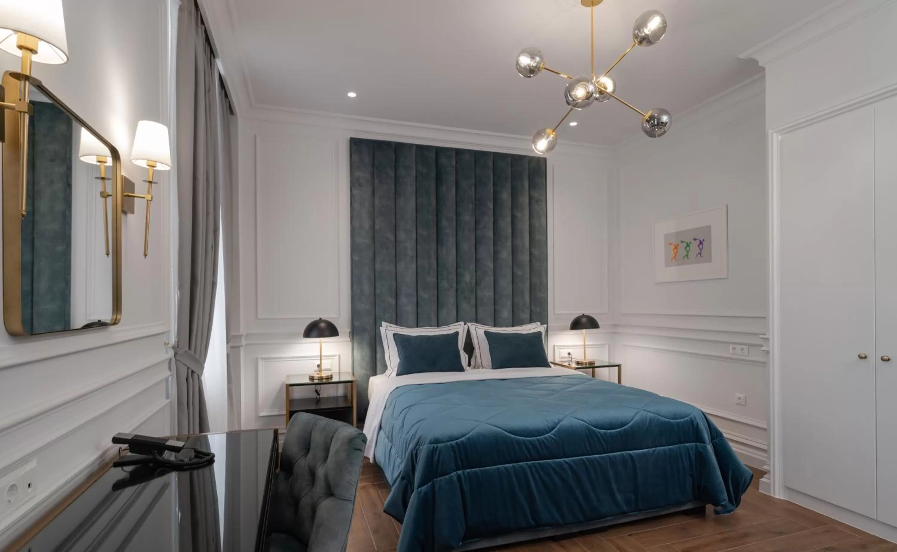 Bed in Praxitelous Luxury Suites