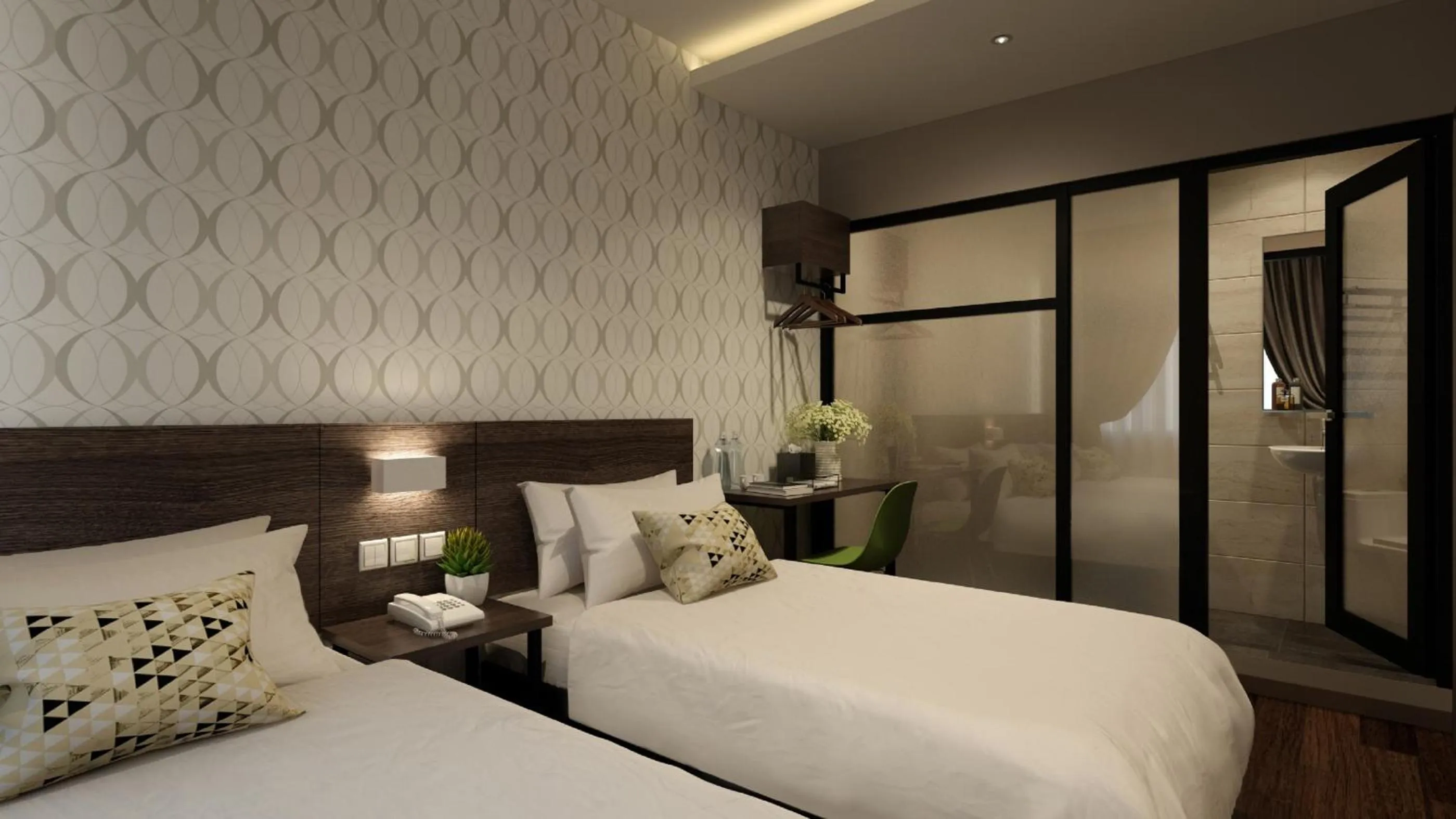 Bedroom, Bed in The Square Hotel